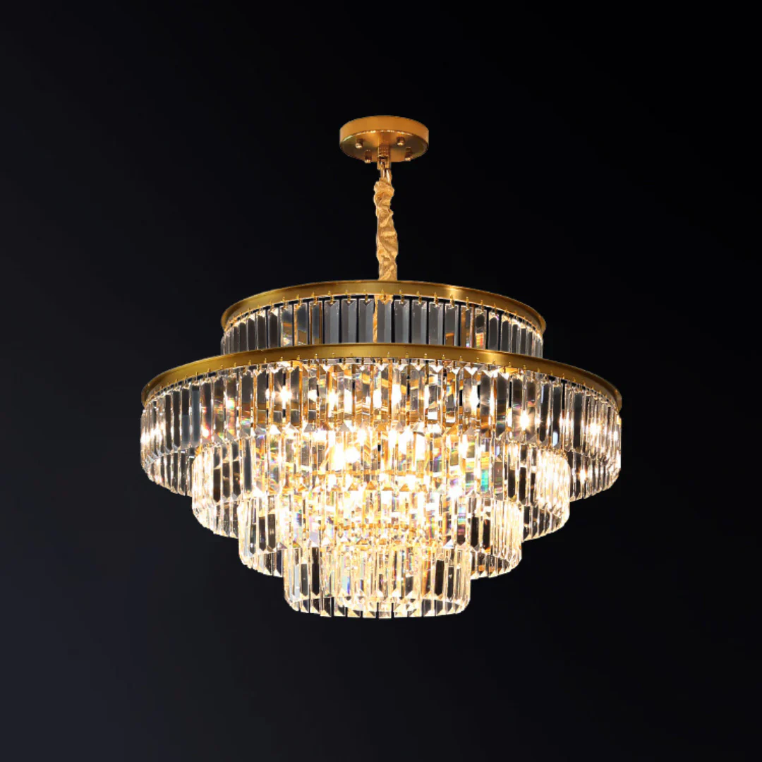 Modern Crystal Gold Chandelier - Image 17