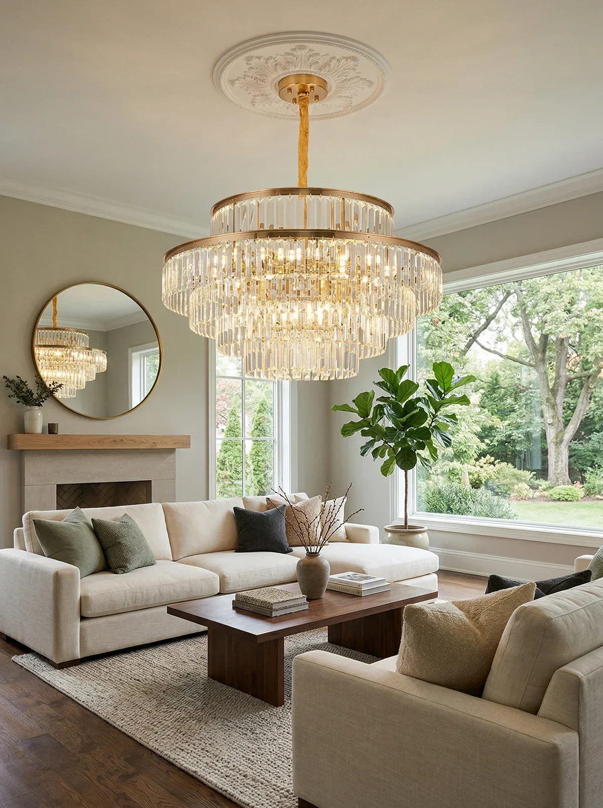 Modern Crystal Gold Chandelier - Image 6