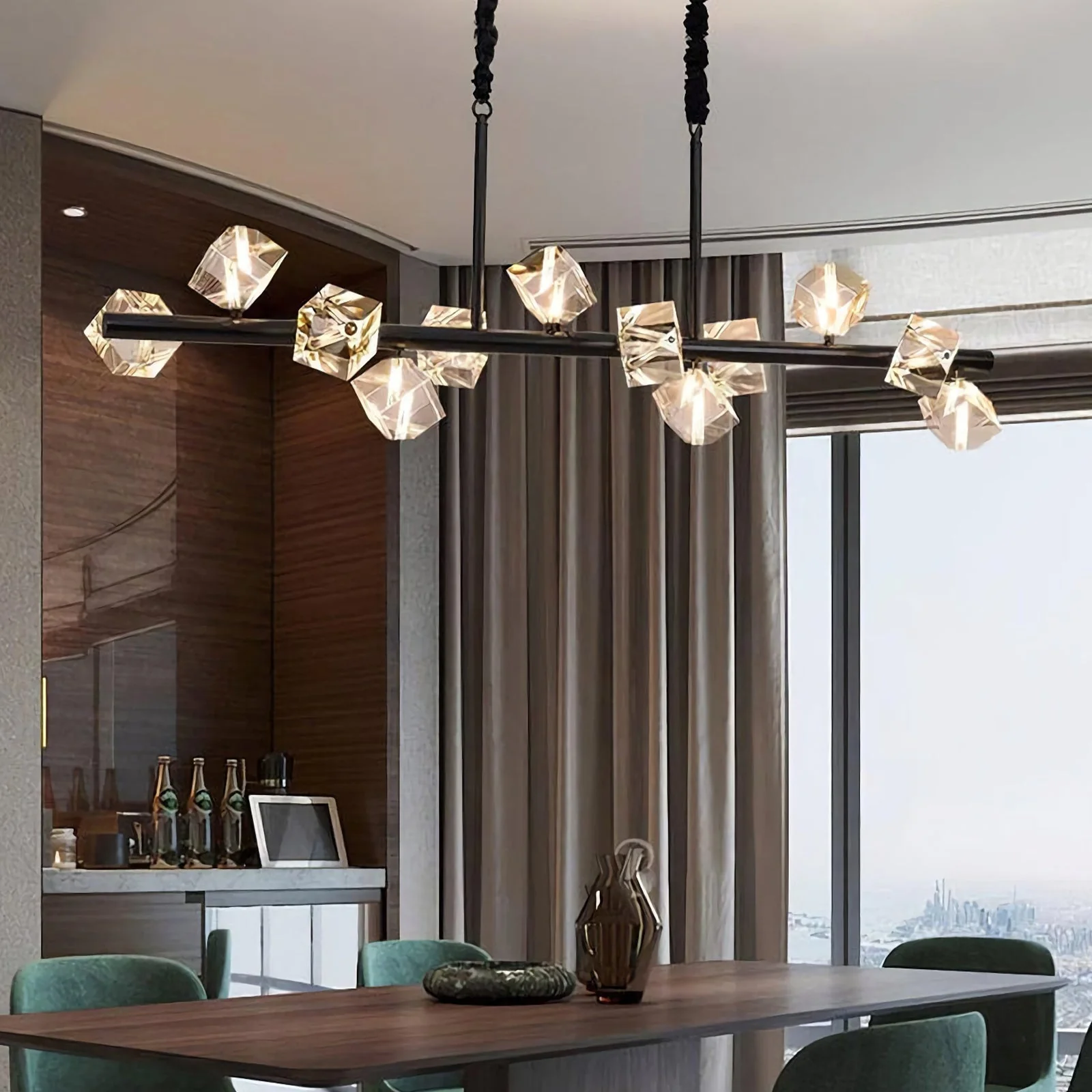 Modern Geometric Crystal Chandelier - Image 12