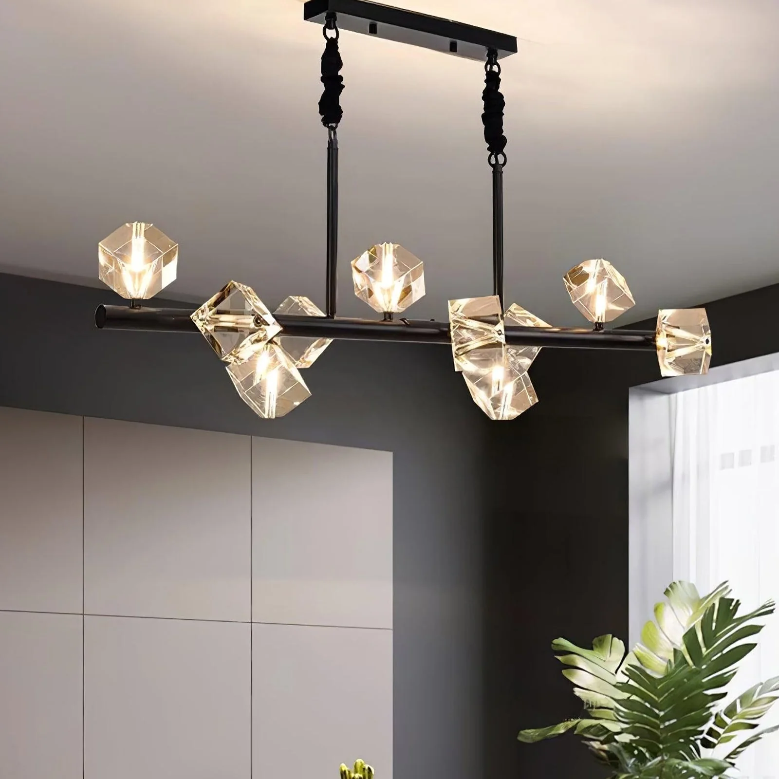 Modern Geometric Crystal Chandelier - Image 13