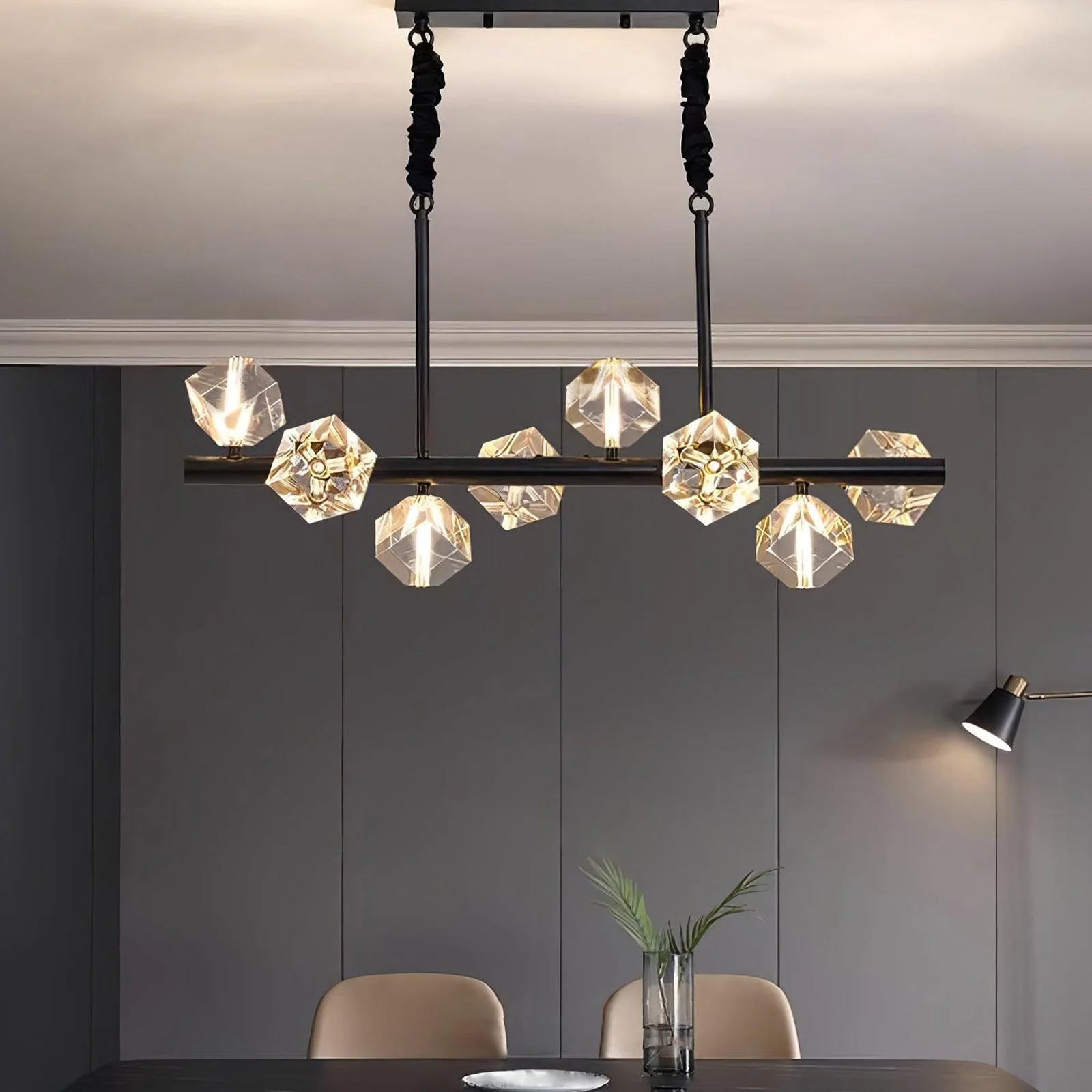 Modern Geometric Crystal Chandelier - Image 14