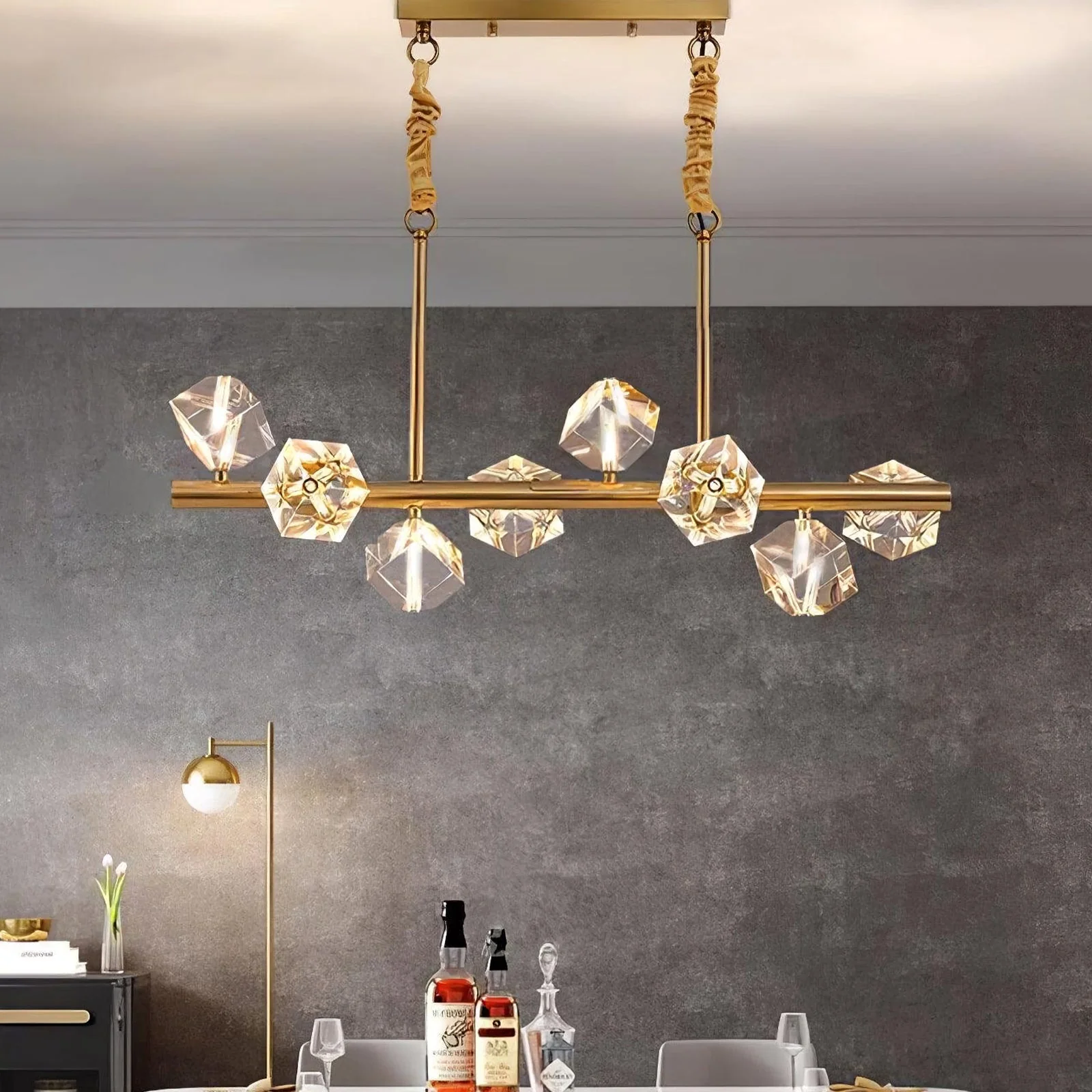 Modern Geometric Crystal Chandelier - Image 15