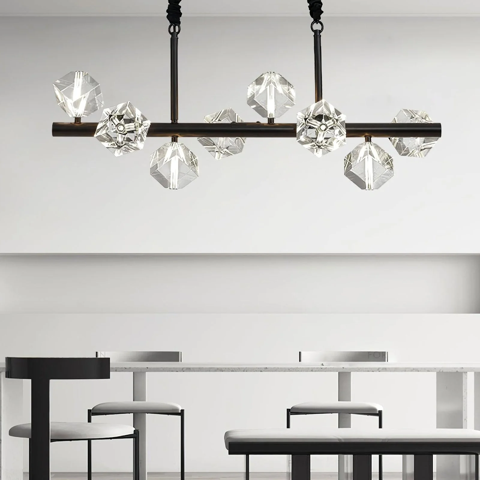 Modern Geometric Crystal Chandelier - Image 4