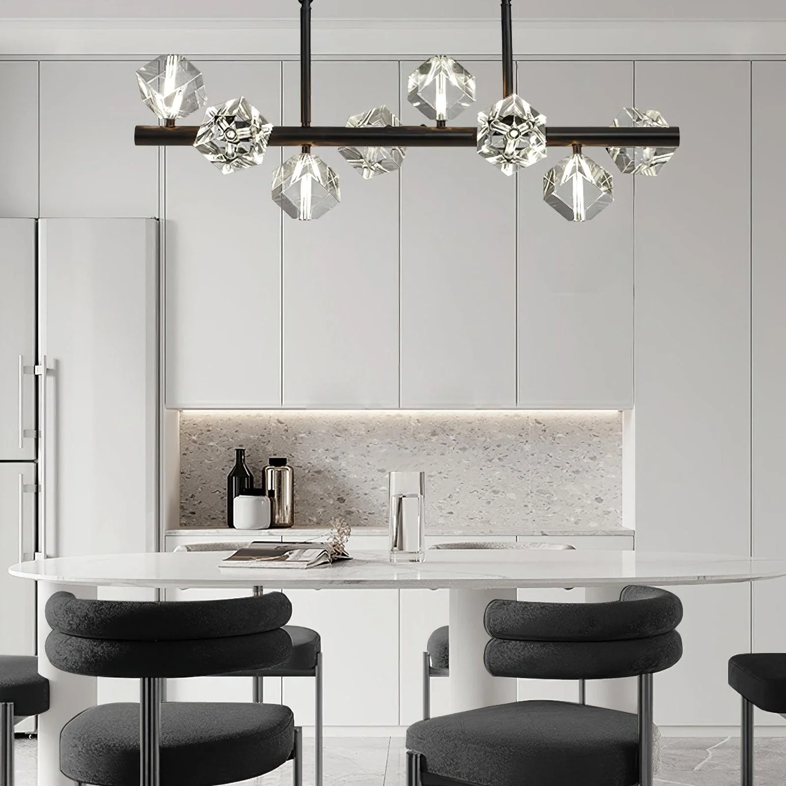 Modern Geometric Crystal Chandelier - Image 5