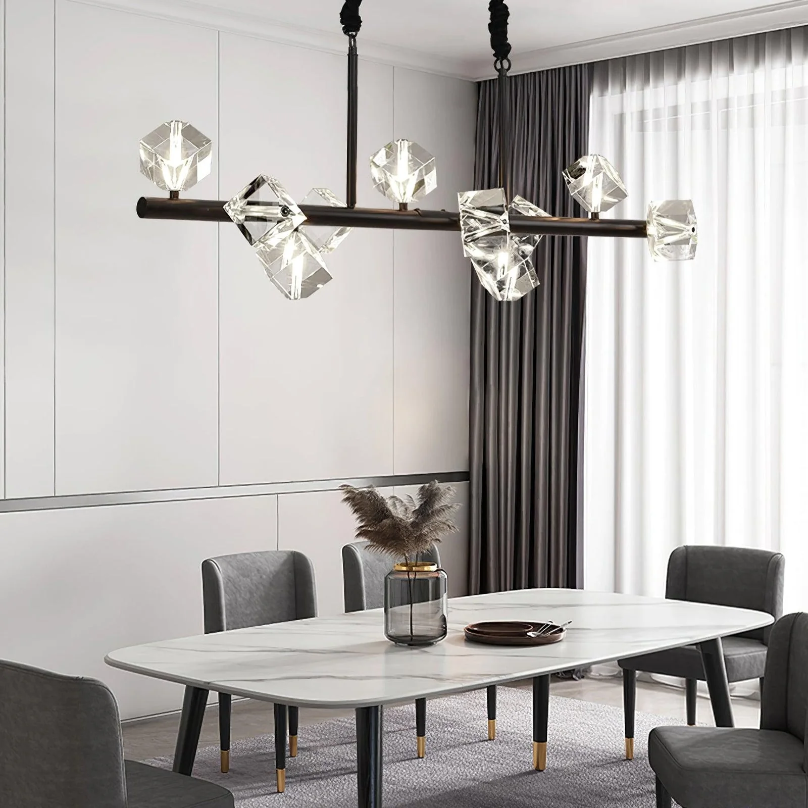 Modern Geometric Crystal Chandelier - Image 6