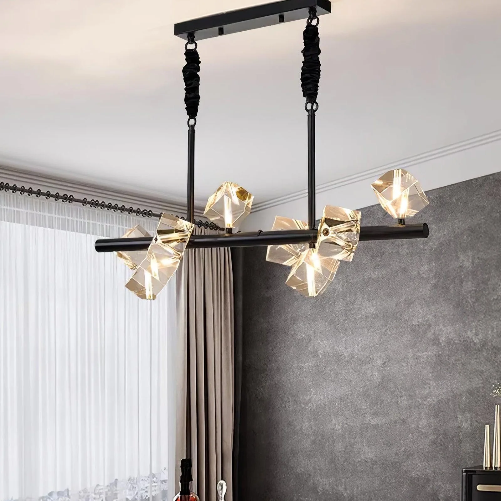 Modern Geometric Crystal Chandelier - Image 9