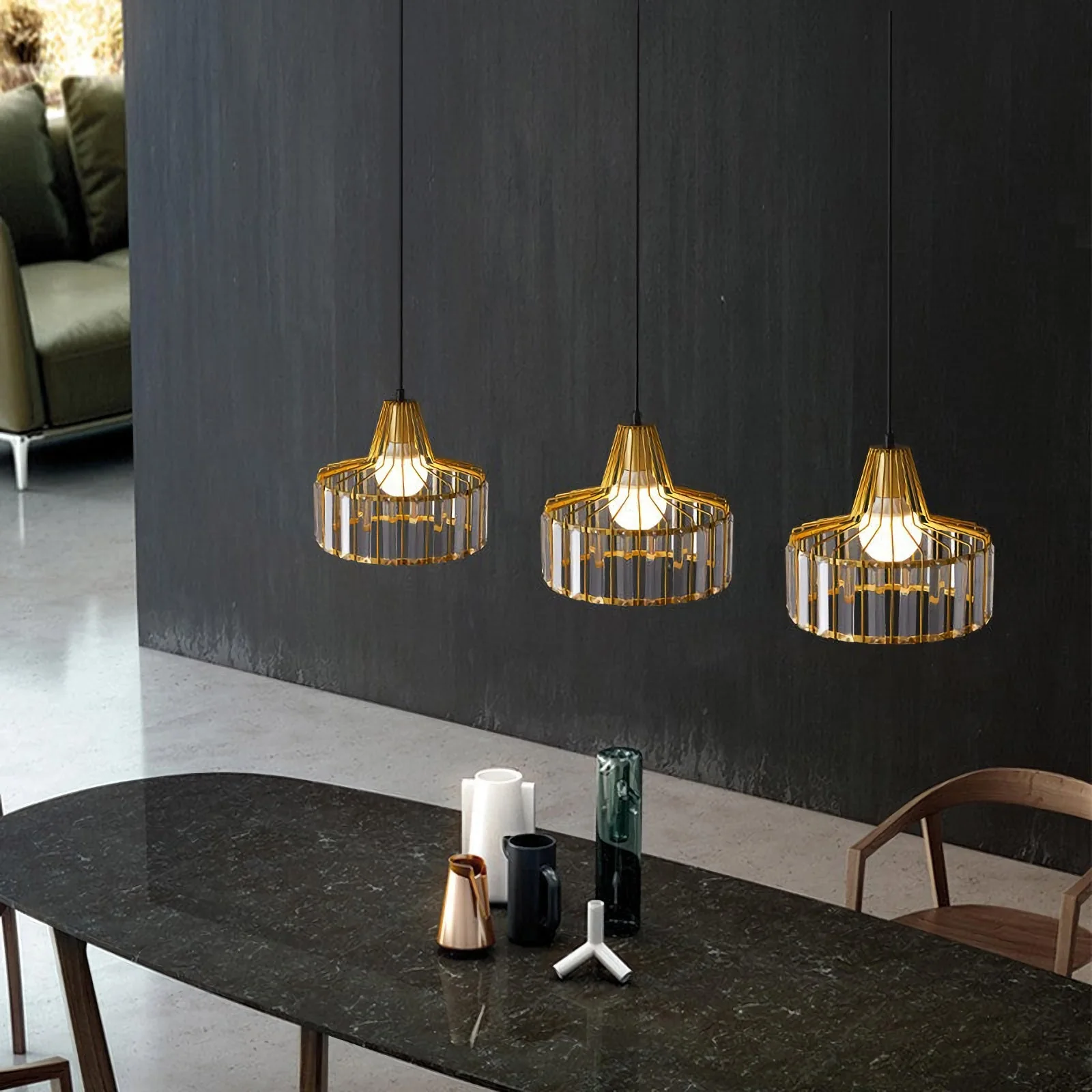 Modern Iron Art Glass Pendant Lamp - Image 10