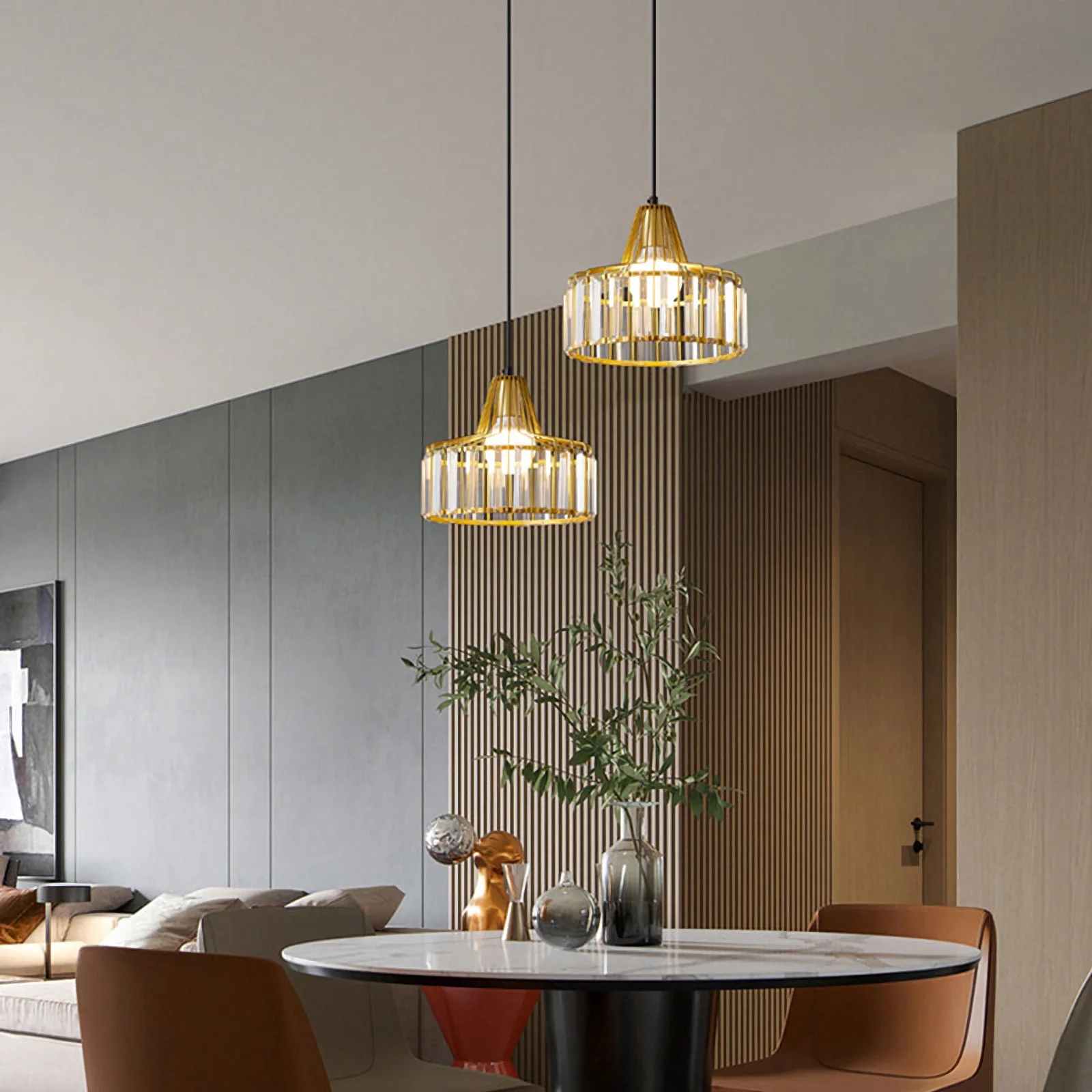 Modern Iron Art Glass Pendant Lamp - Image 8