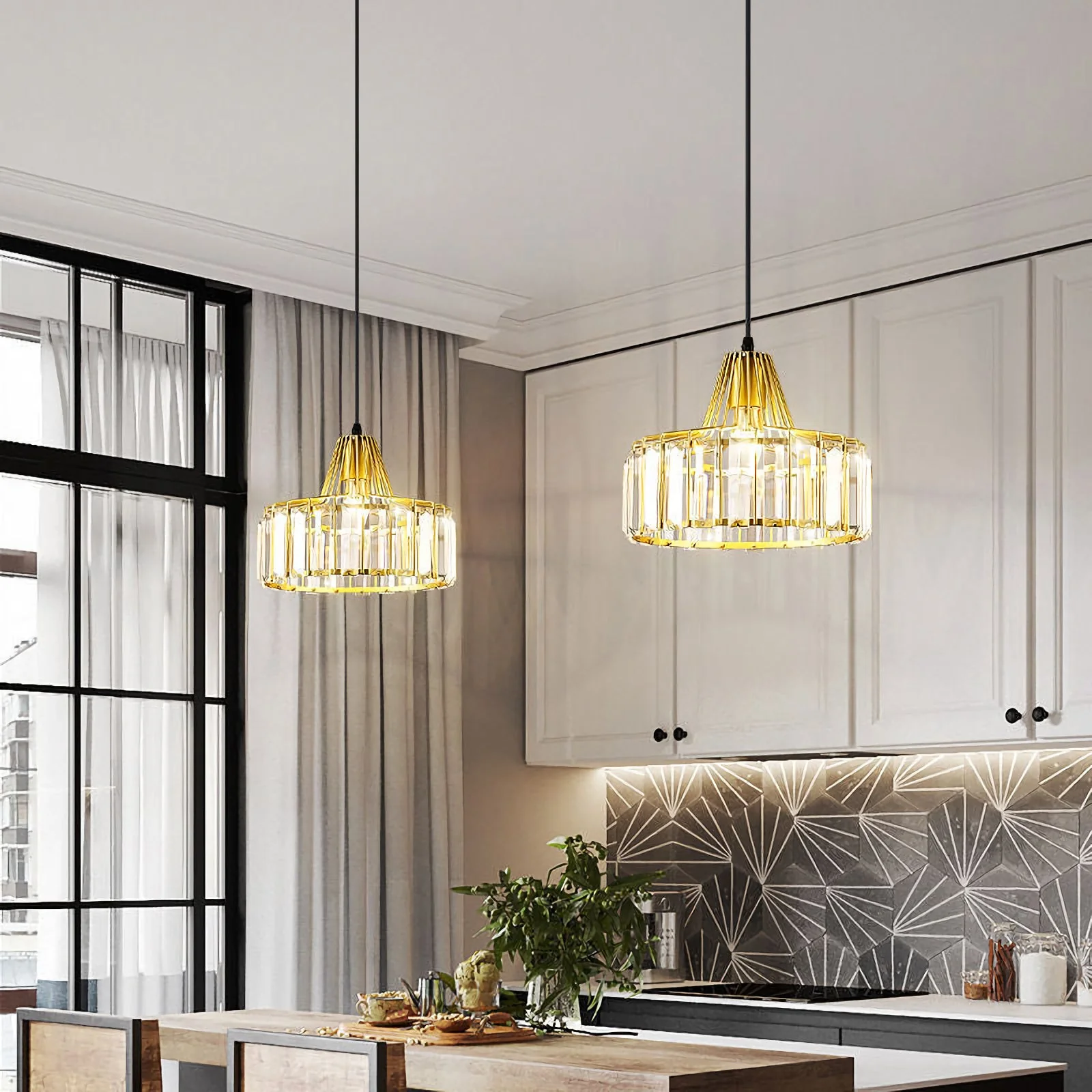 Modern Iron Art Glass Pendant Lamp - Image 9