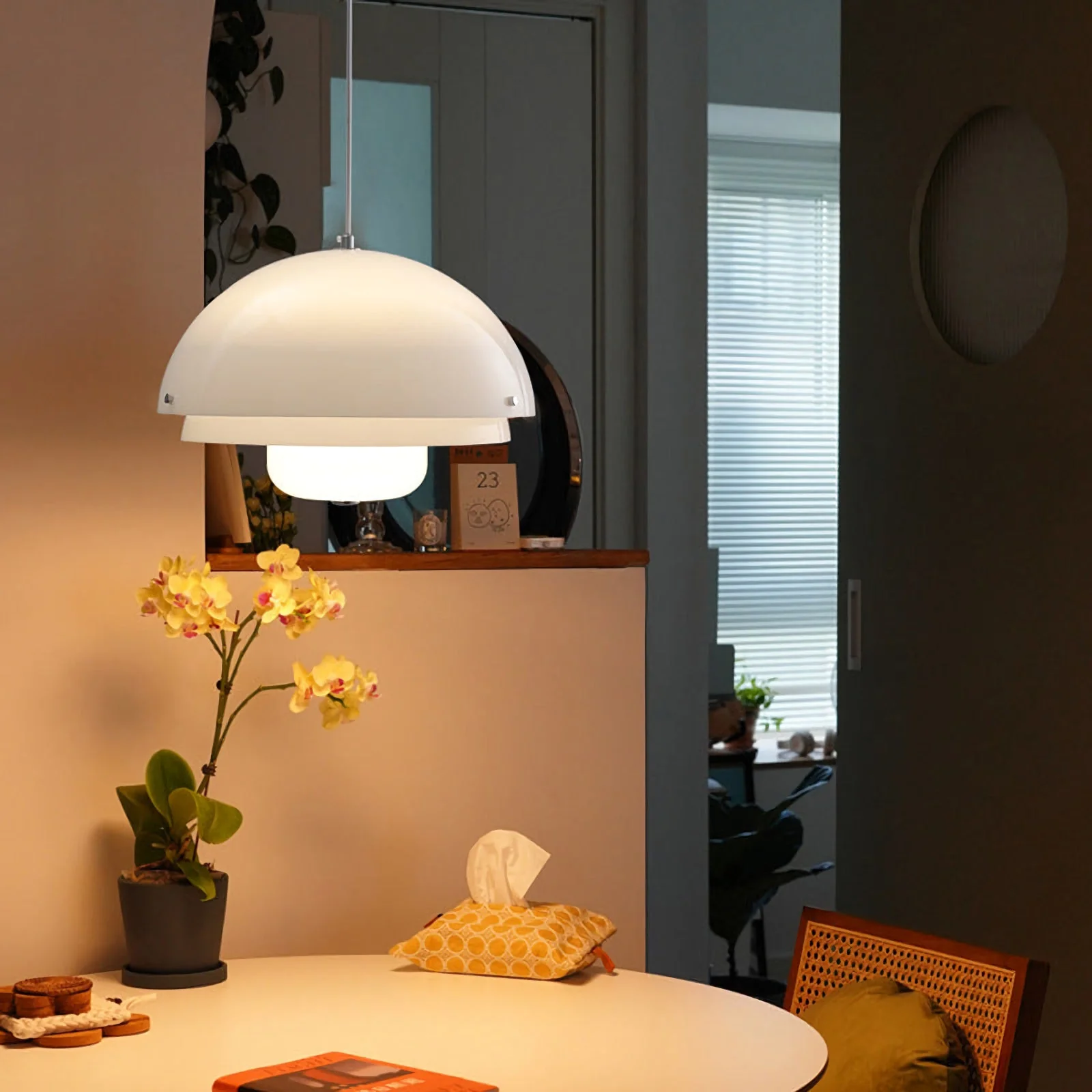 Modern Milk White Layer Pendant Lamp - Image 3