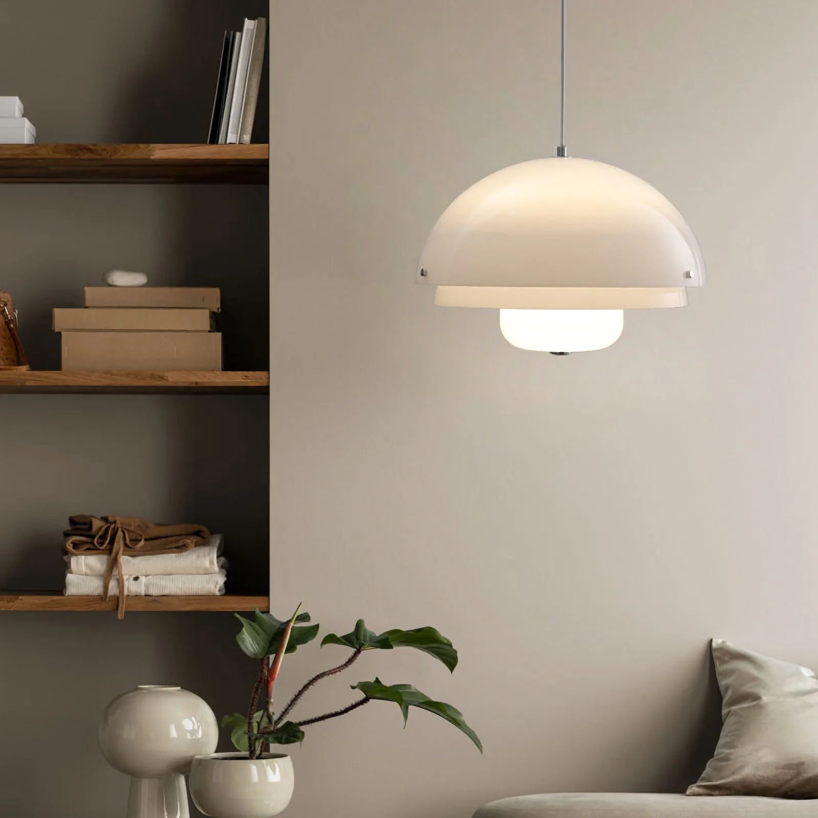 Modern Milk White Layer Pendant Lamp - Image 4