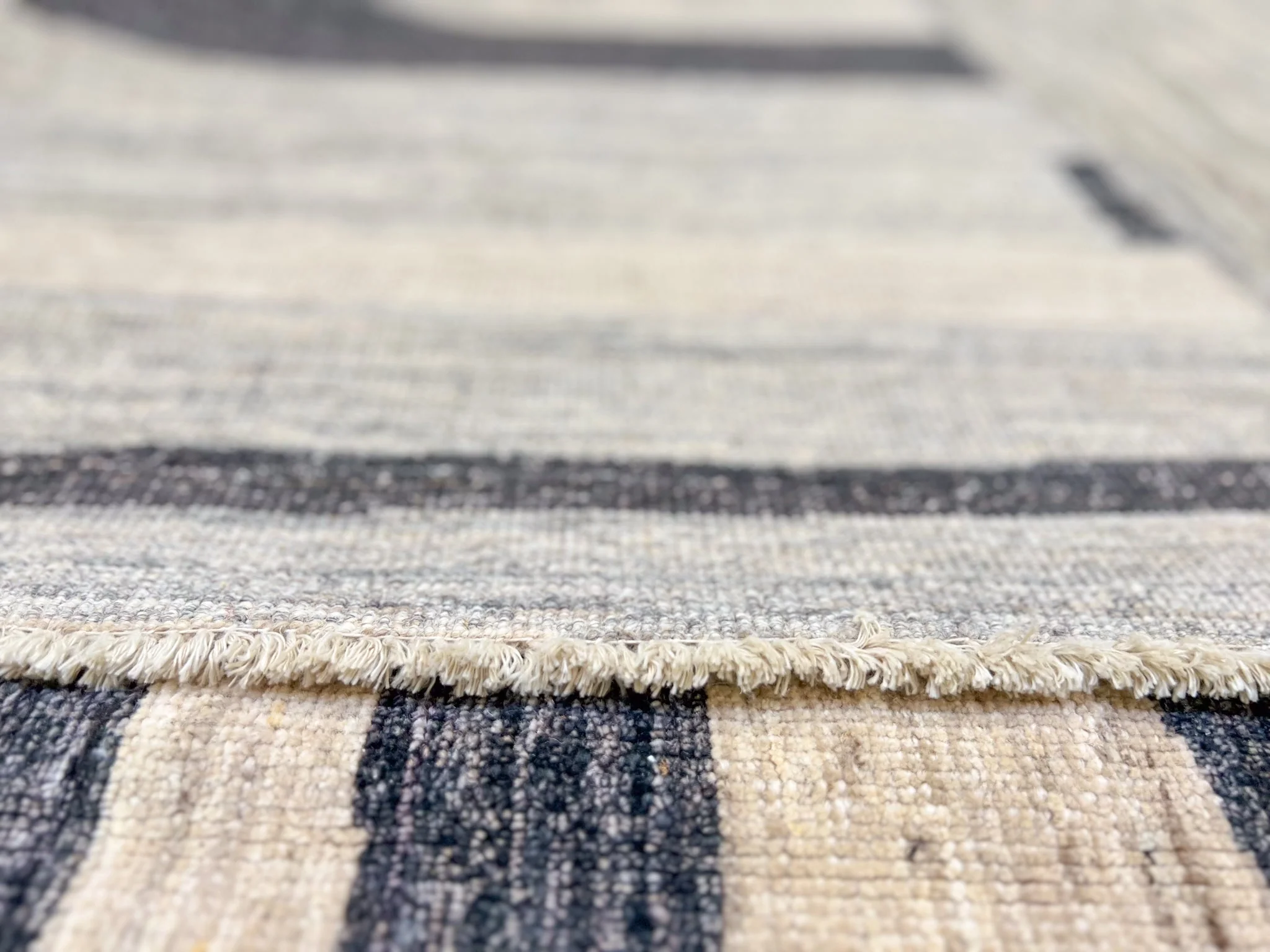 Modern Striped Gabbeh (8'02"x9'11") undyed/natural - Image 10