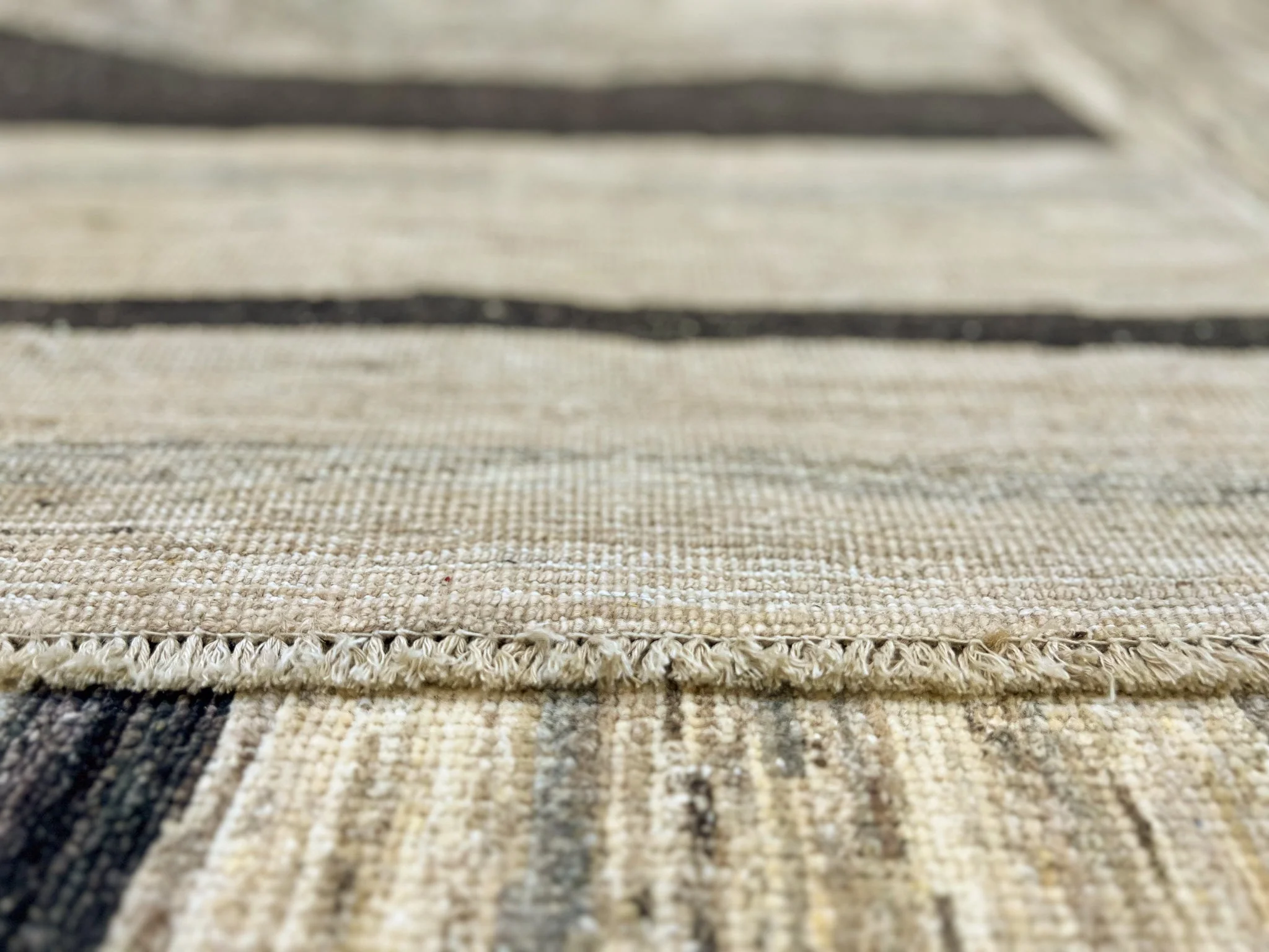 Modern Striped Gabbeh (8'02"x9'11") undyed/natural - Image 10