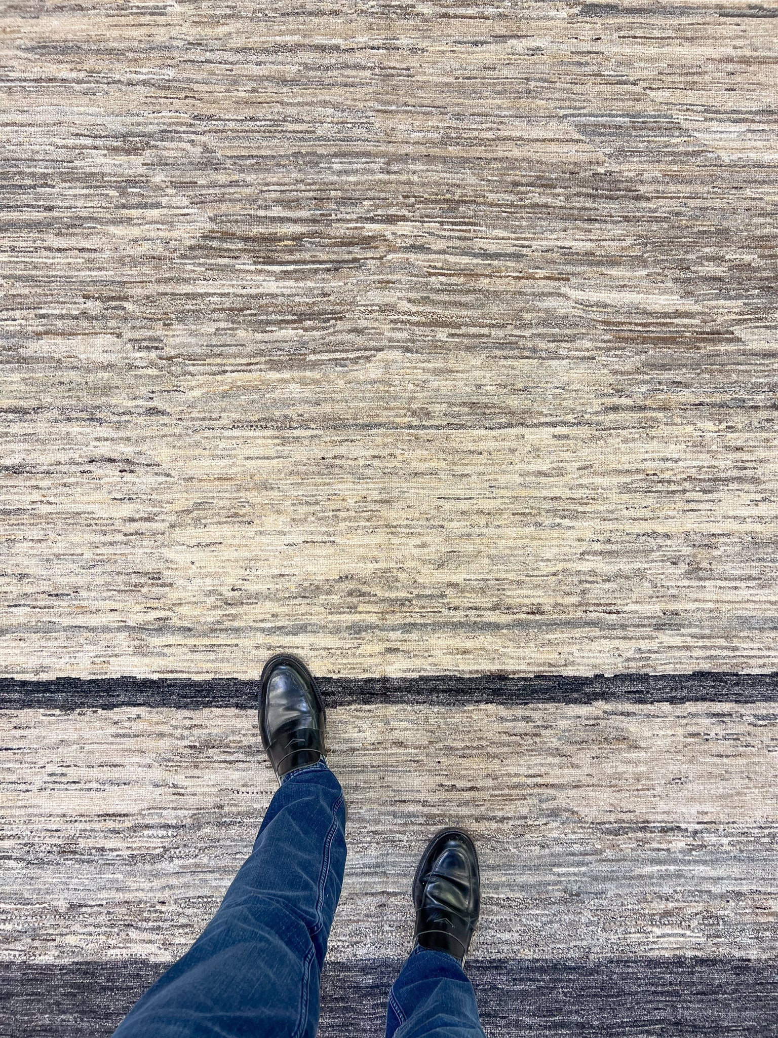 Modern Striped Gabbeh (8'02"x9'11") undyed/natural - Image 11