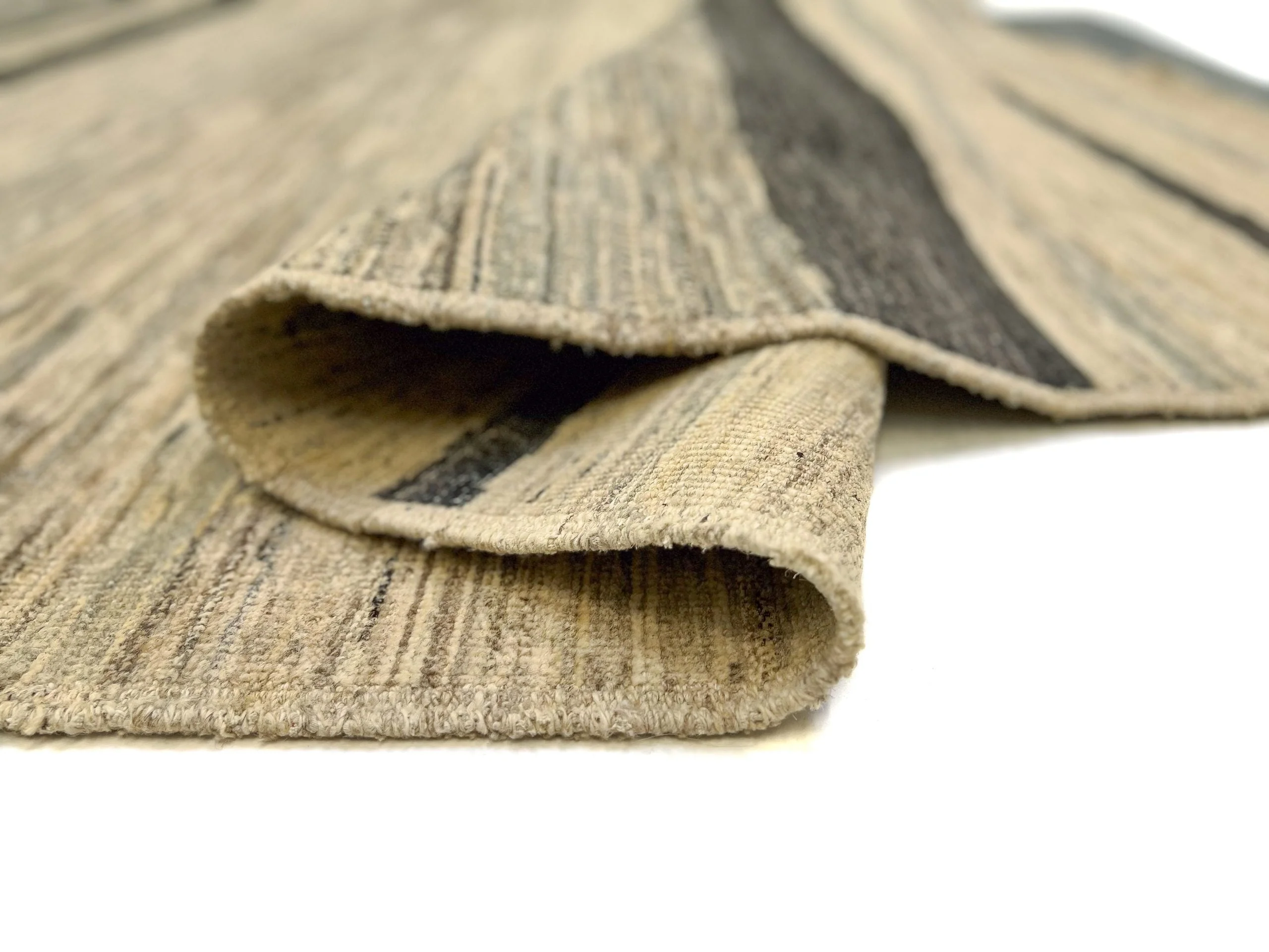 Modern Striped Gabbeh (8'02"x9'11") undyed/natural - Image 3