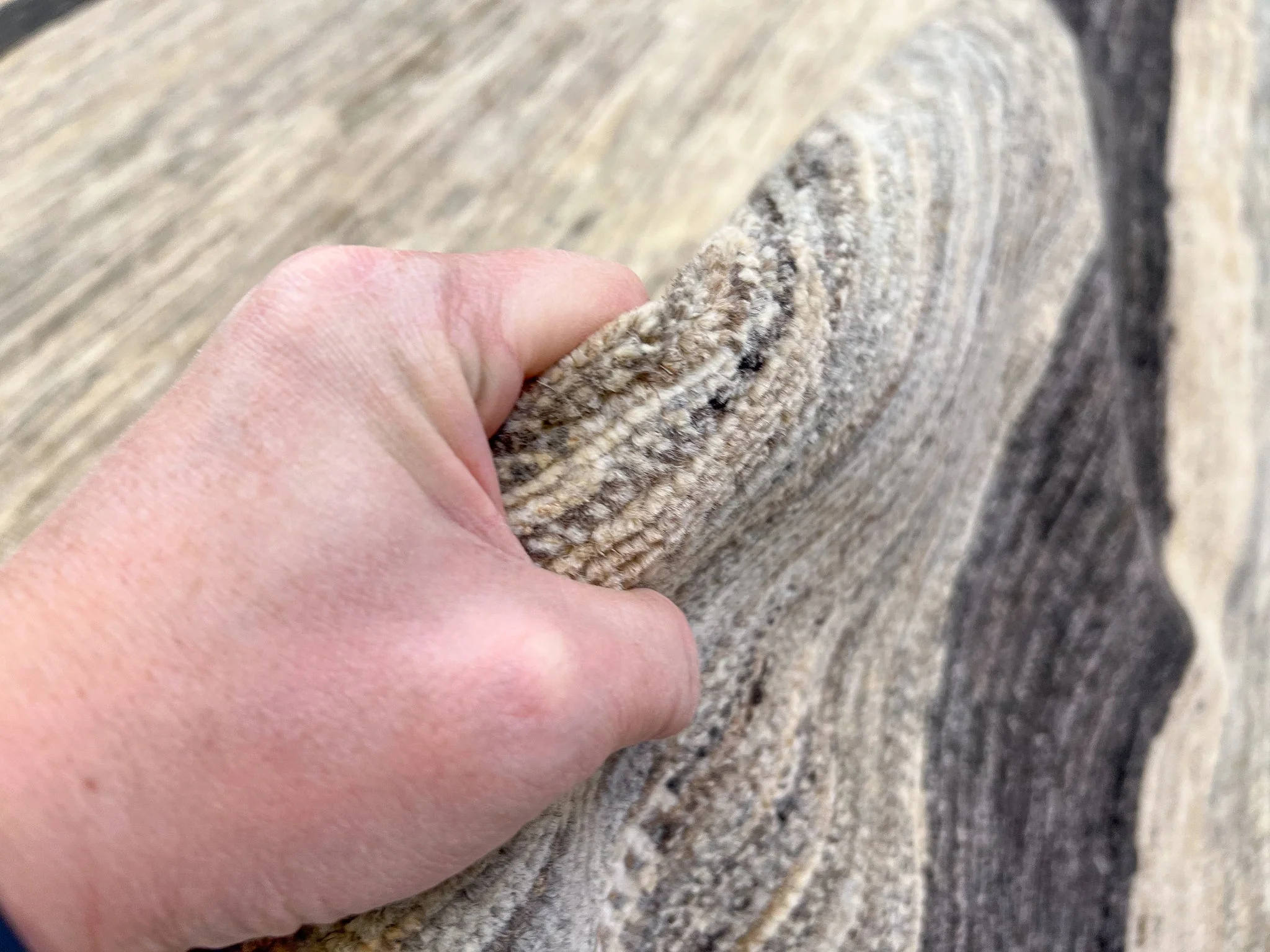 Modern Striped Gabbeh (8'02"x9'11") undyed/natural - Image 6