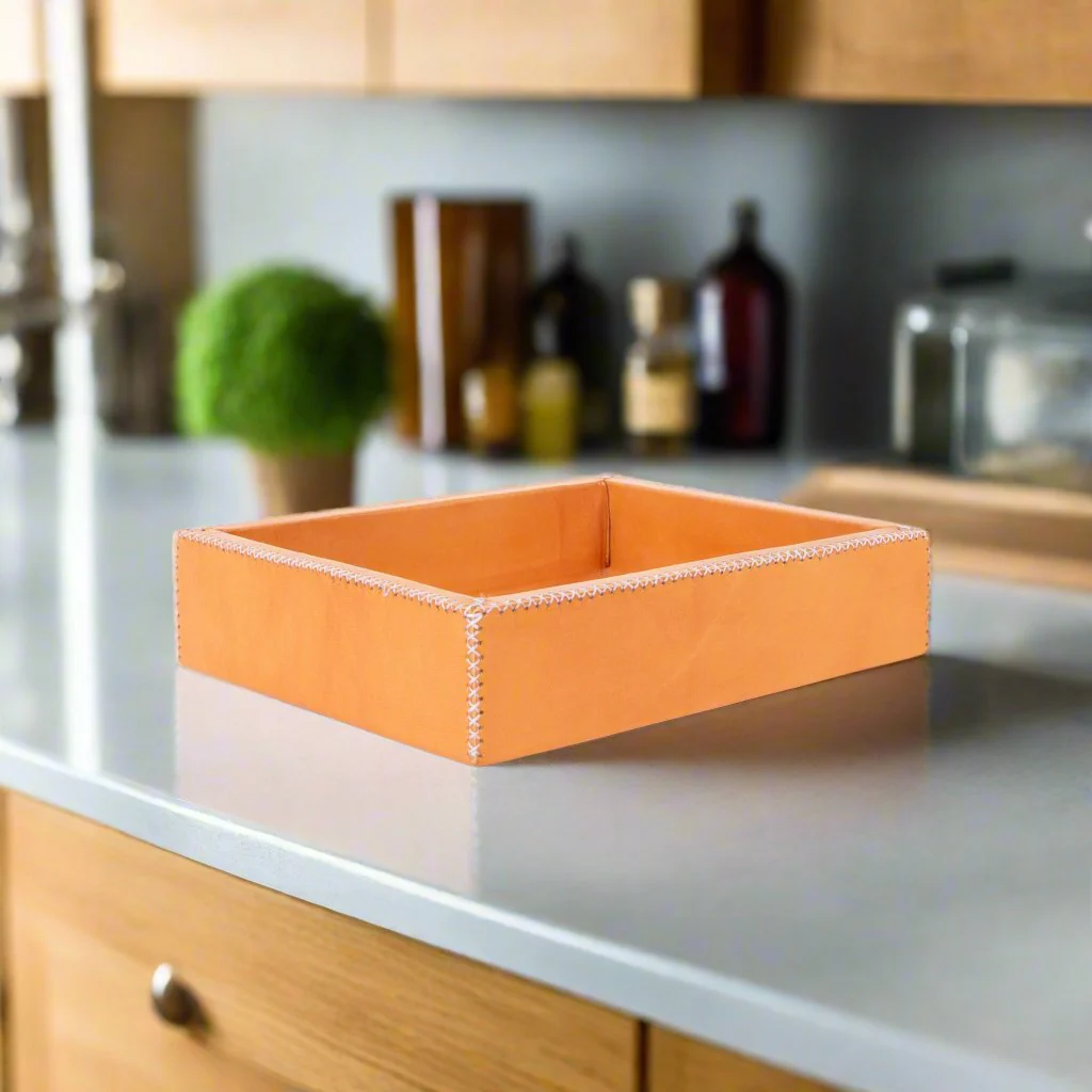 Monedas | Cedar Wood + Leather Valet Tray - Image 3