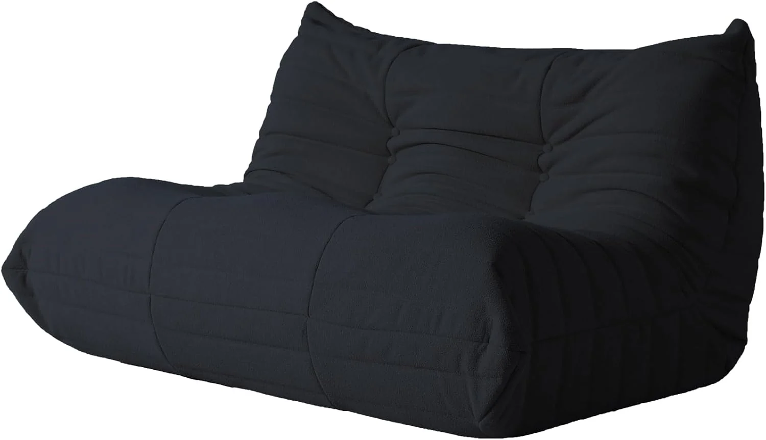 Muku Bouclé Chair - Black - 2 Seater - Image 4