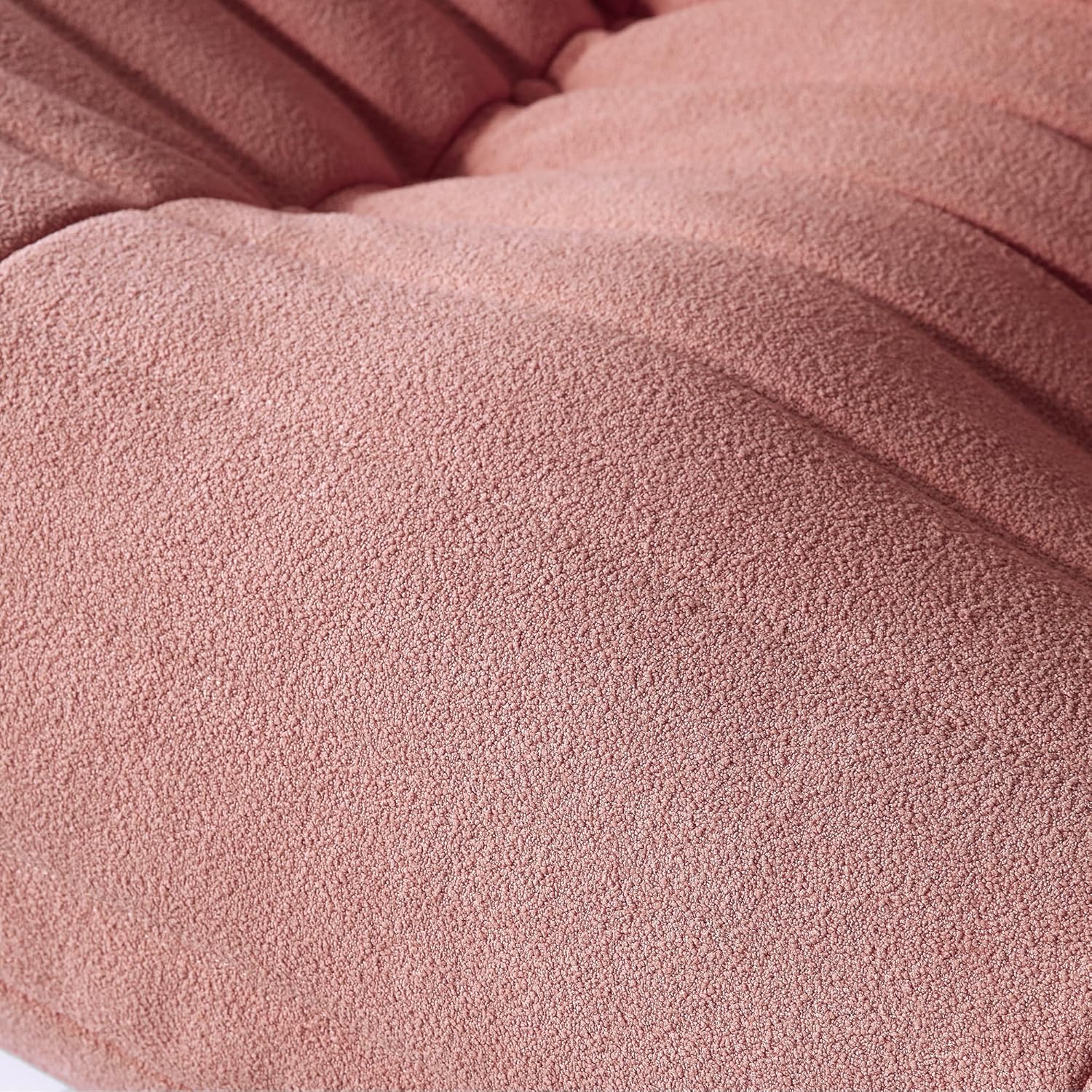 Muku Bouclé Chair - Pink - Single Seater - Image 6