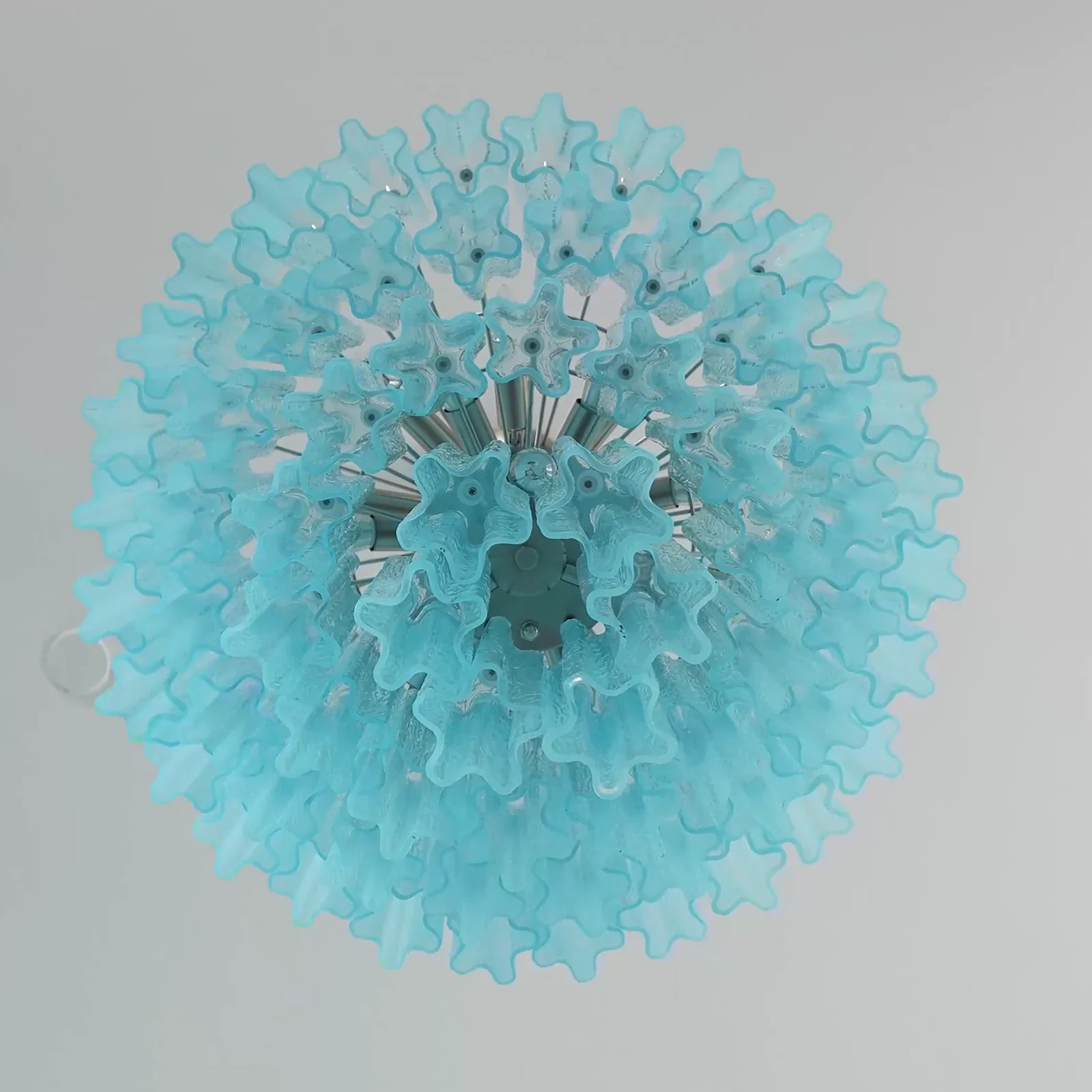 Murano Blue Glass Tubes Chandelier - Image 16