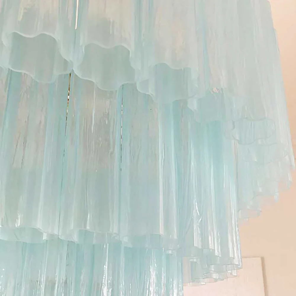 Murano Blue Glass Tubes Chandelier - Image 24