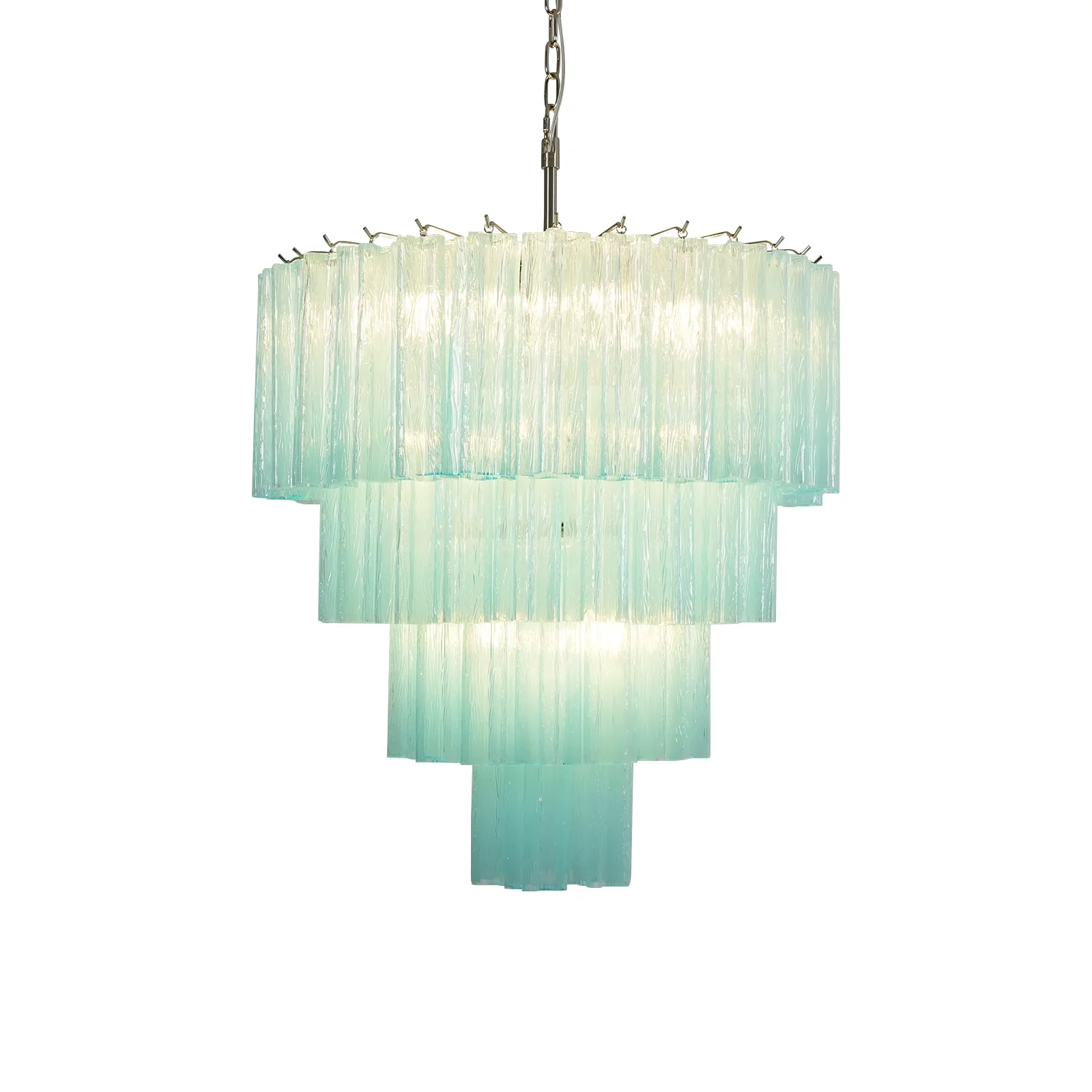 Murano Blue Glass Tubes Chandelier - Image 32