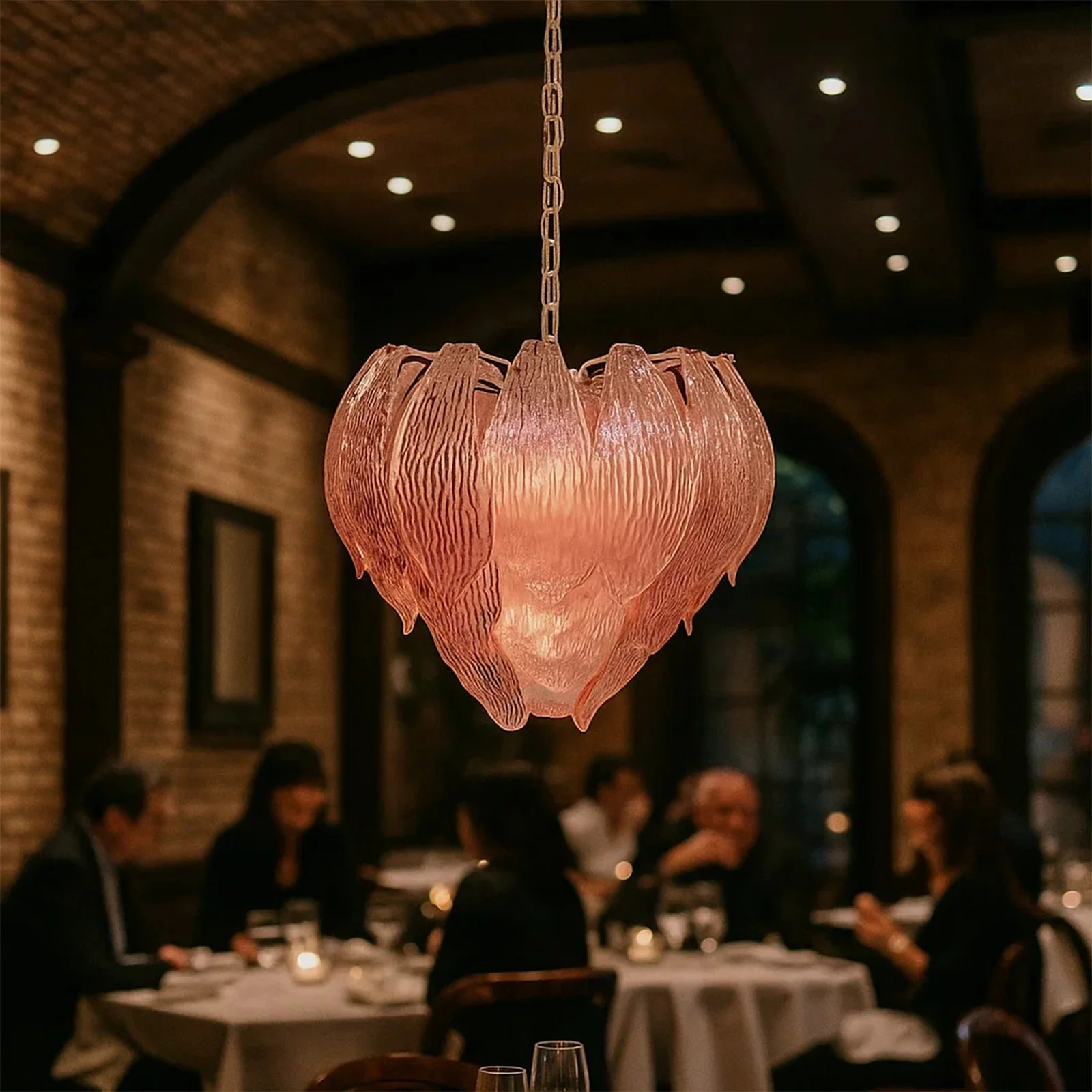 Murano Flower Bud Glass Chandelier - Image 4