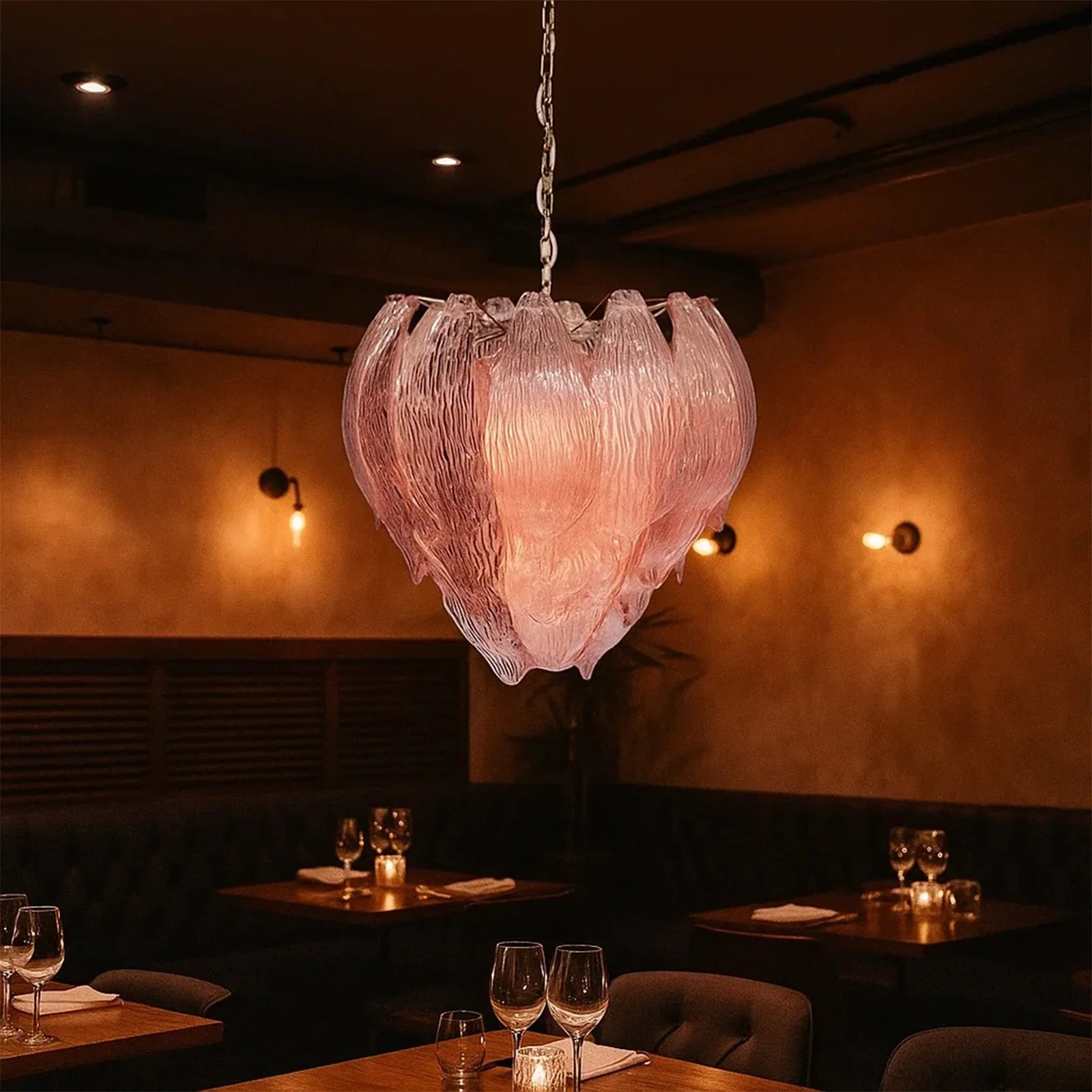 Murano Flower Bud Glass Chandelier - Image 5