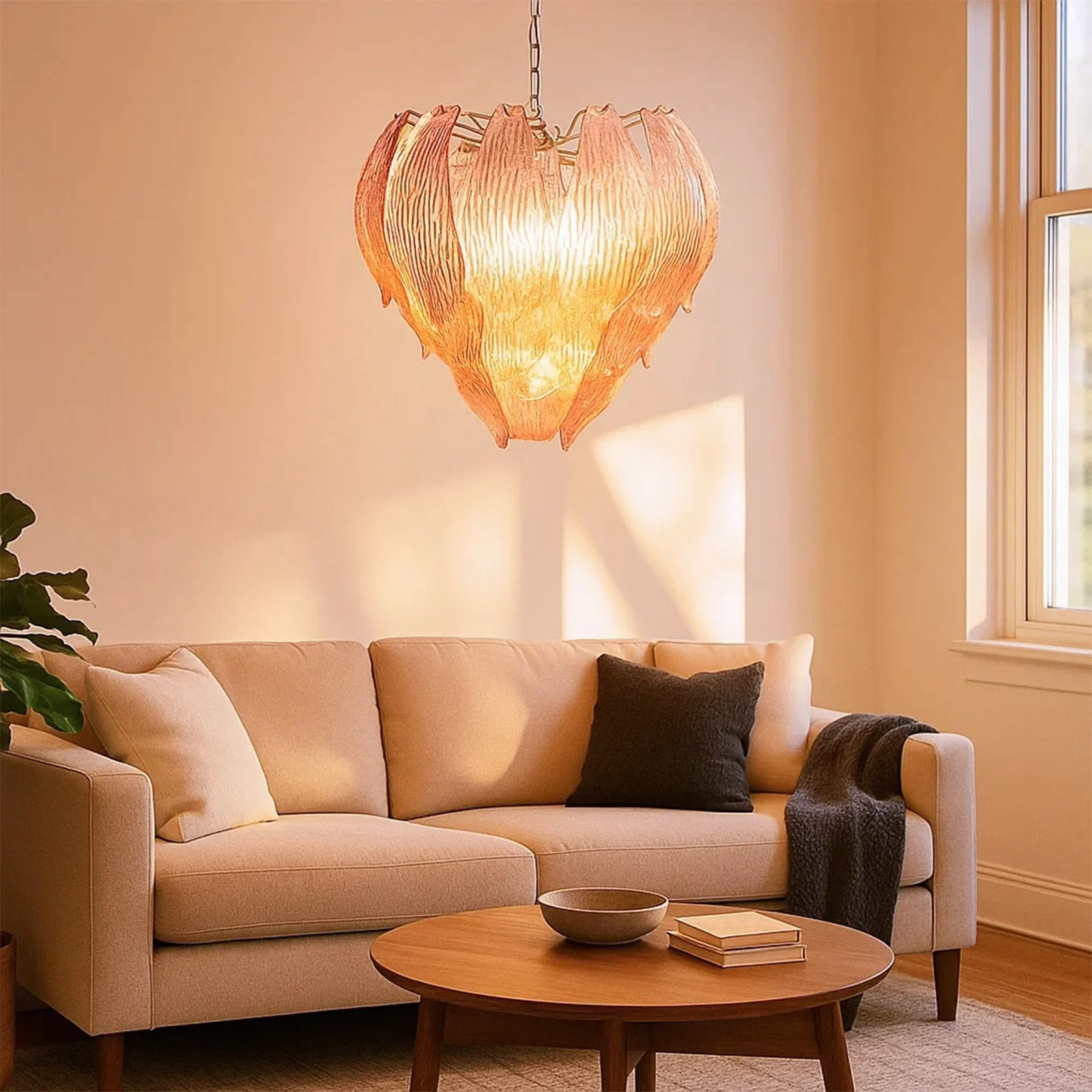 Murano Flower Bud Glass Chandelier - Image 6