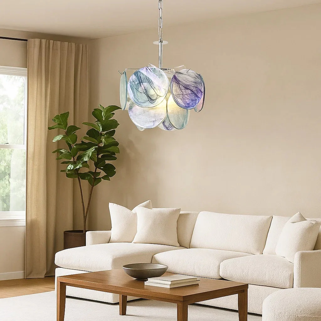 Murano Glass Disc Chandelier - Image 4