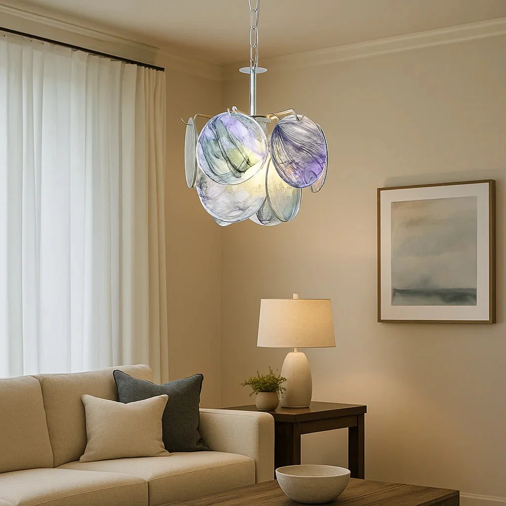 Murano Glass Disc Chandelier - Image 8