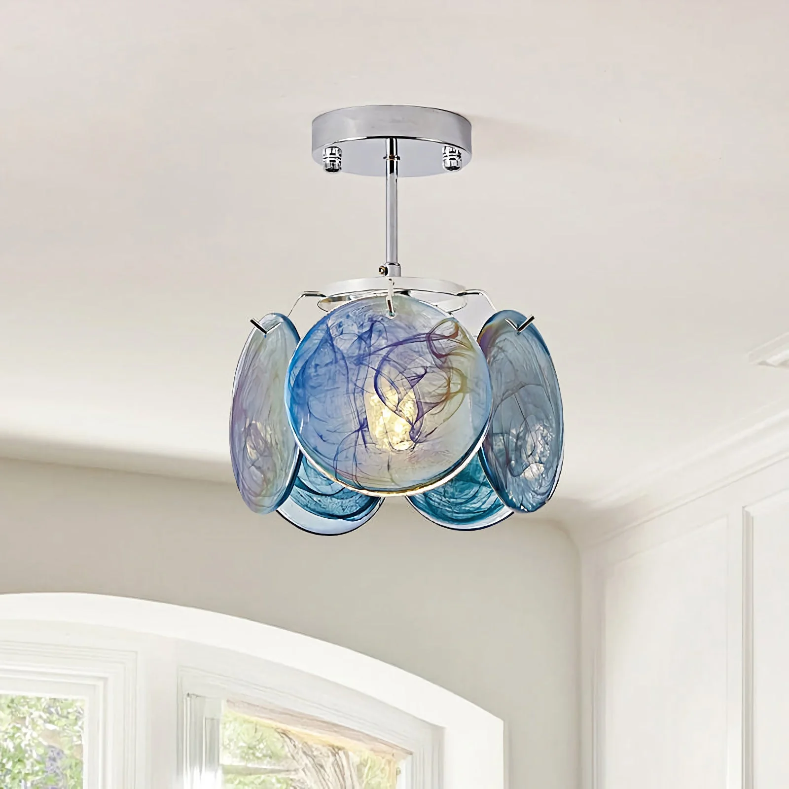 Murano Nordic Glass Ceiling Lamp - Image 5