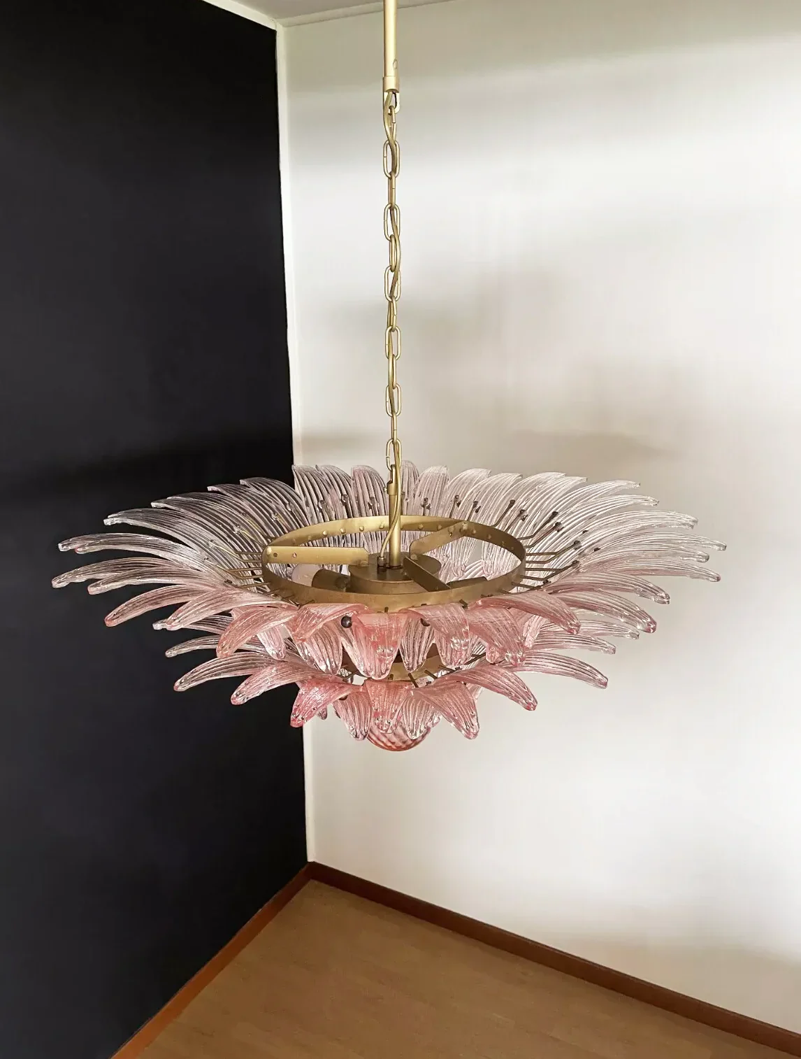 Murano Palmette Pink Chandelier - Image 10