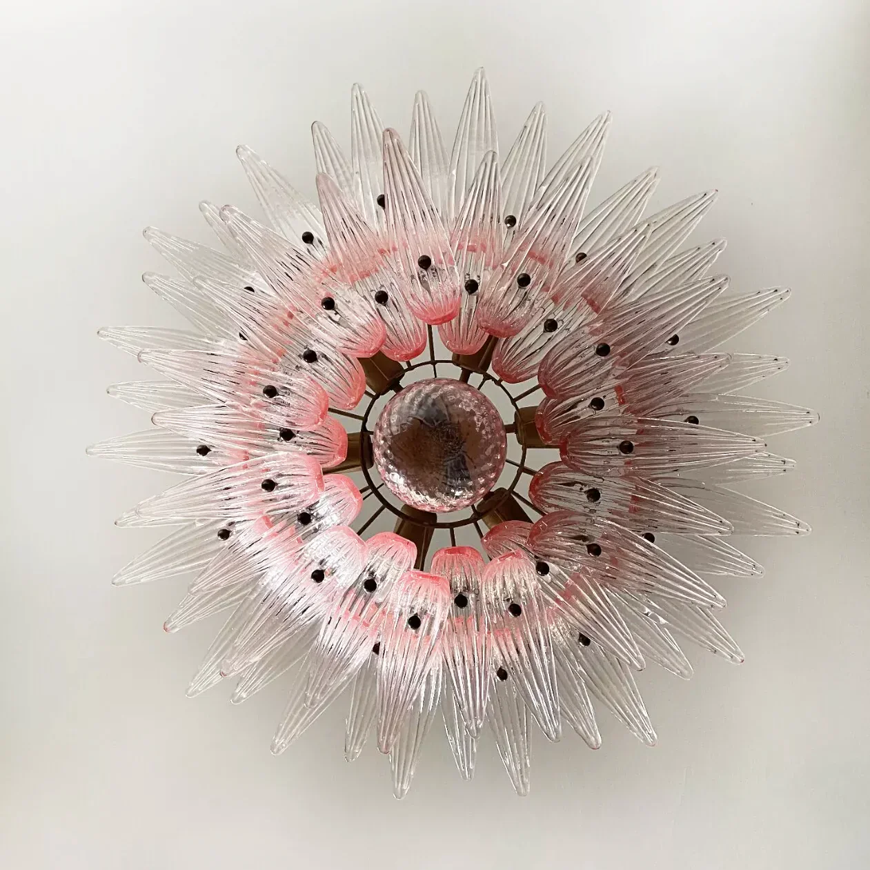 Murano Palmette Pink Chandelier - Image 13