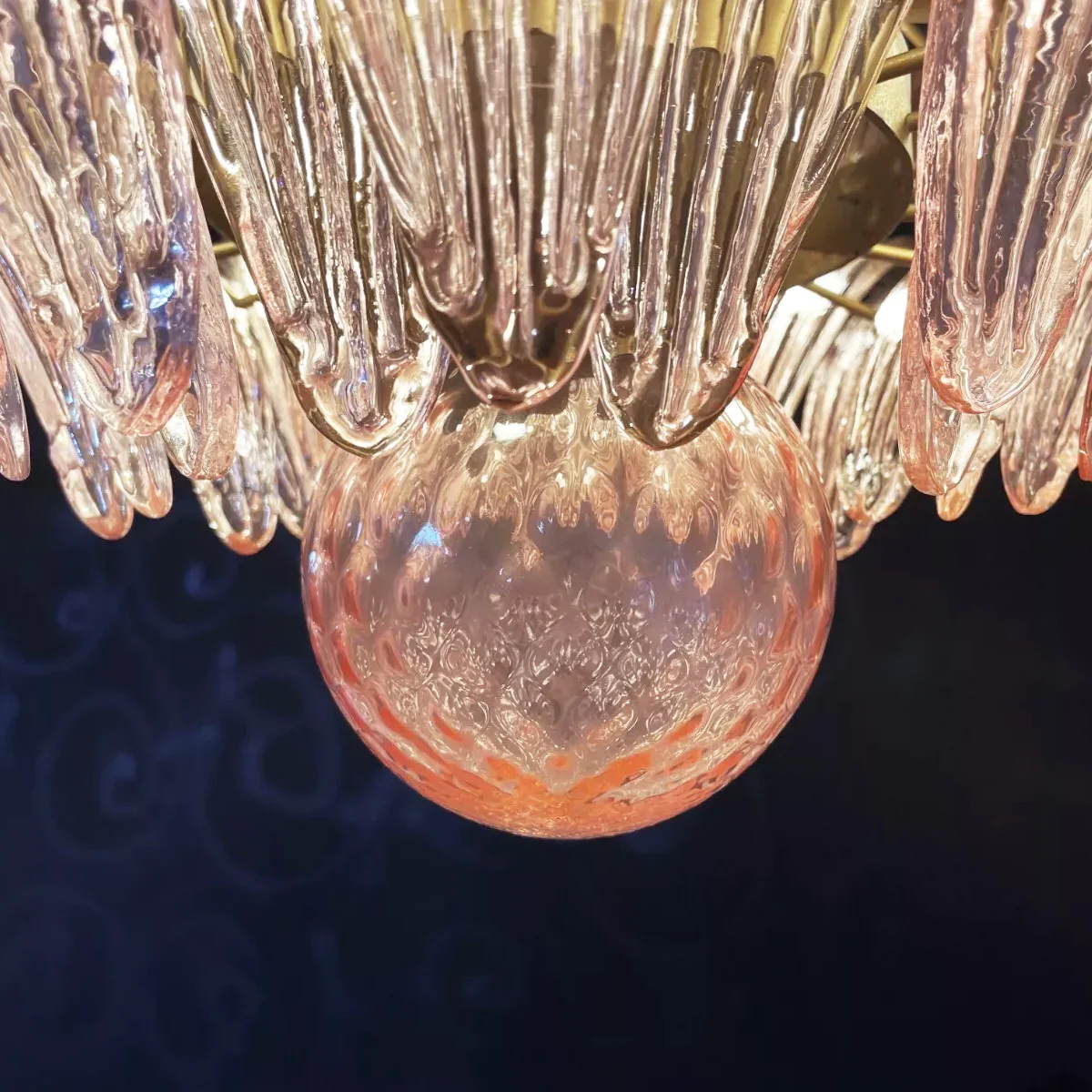 Murano Palmette Pink Chandelier - Image 16