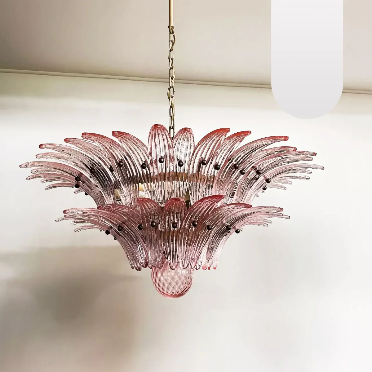 Murano Palmette Pink Chandelier - Image 18