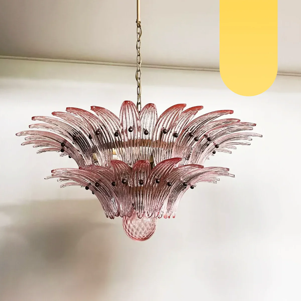 Murano Palmette Pink Chandelier - Image 19