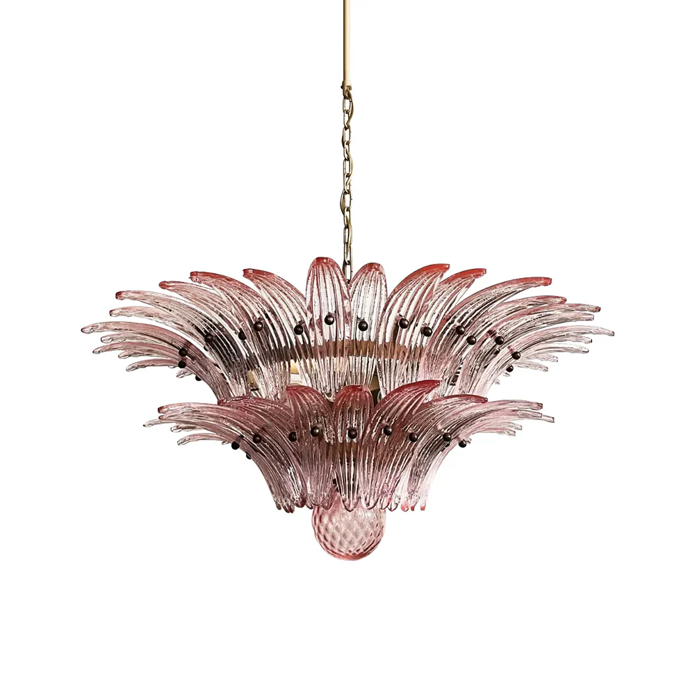 Murano Palmette Pink Chandelier - Image 20
