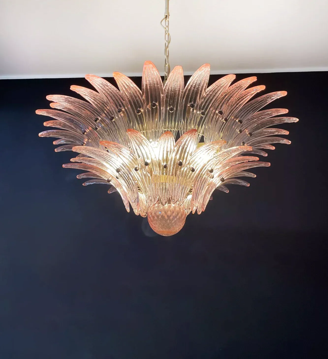 Murano Palmette Pink Chandelier - Image 7