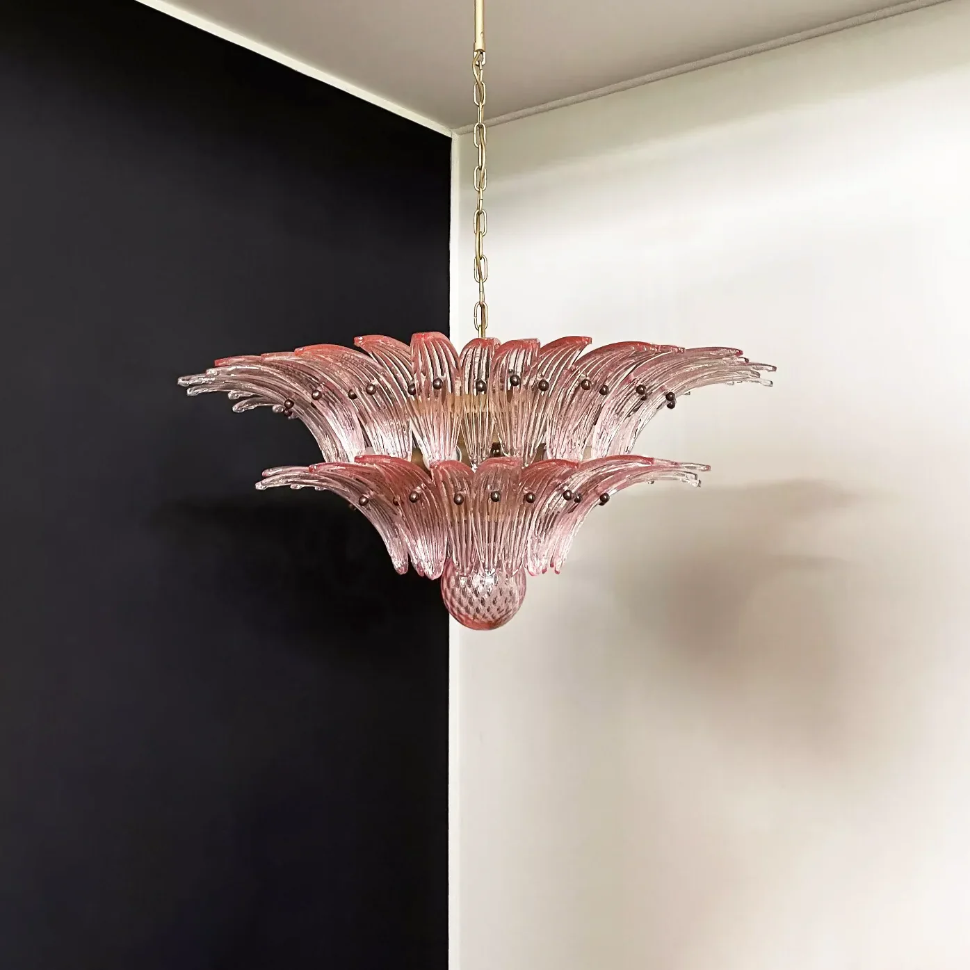Murano Palmette Pink Chandelier - Image 8