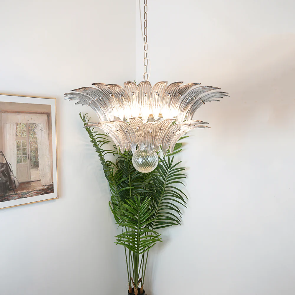 Murano Palmette Smoked Chandelier - Image 2
