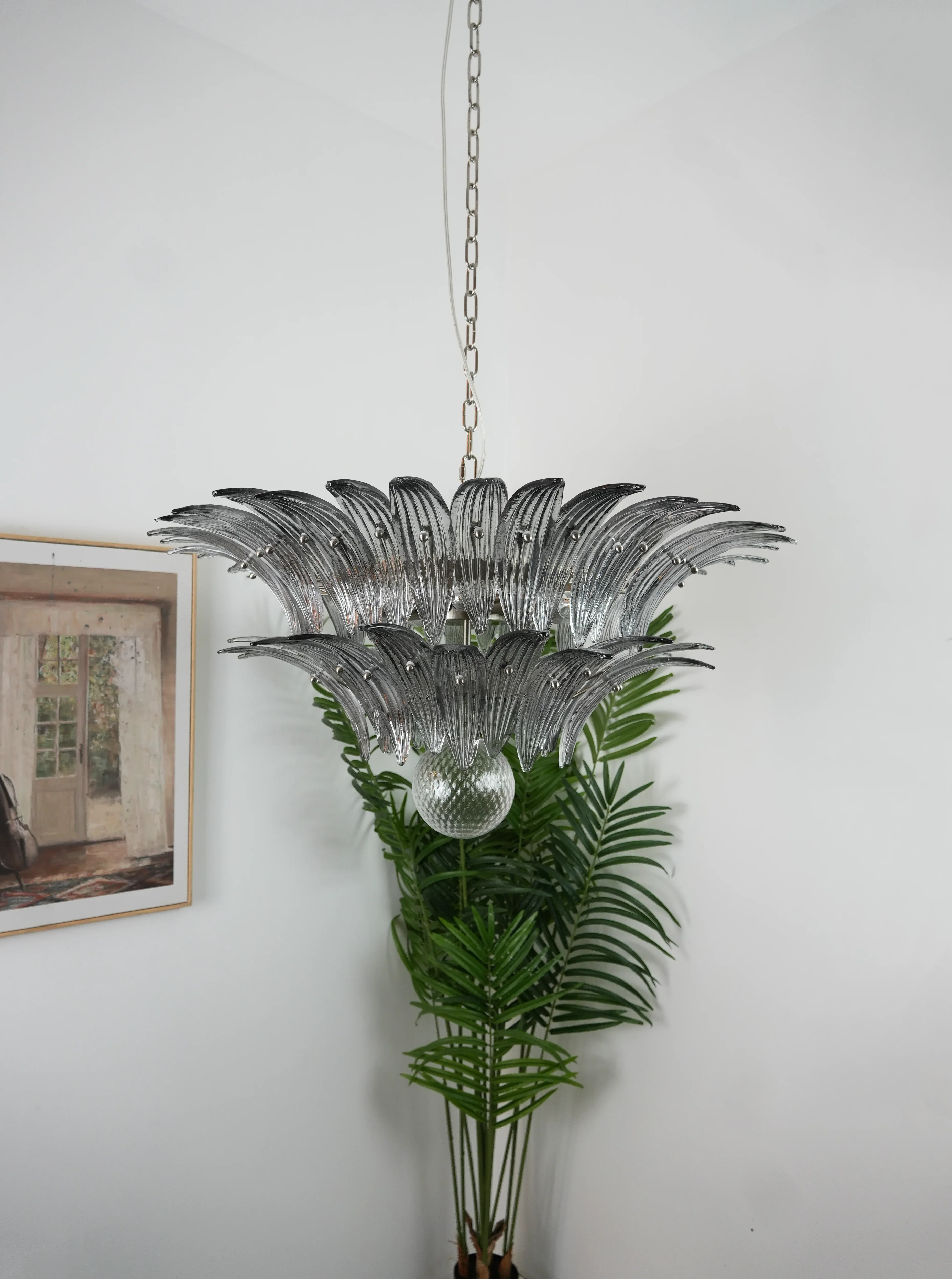 Murano Palmette Smoked Chandelier - Image 3