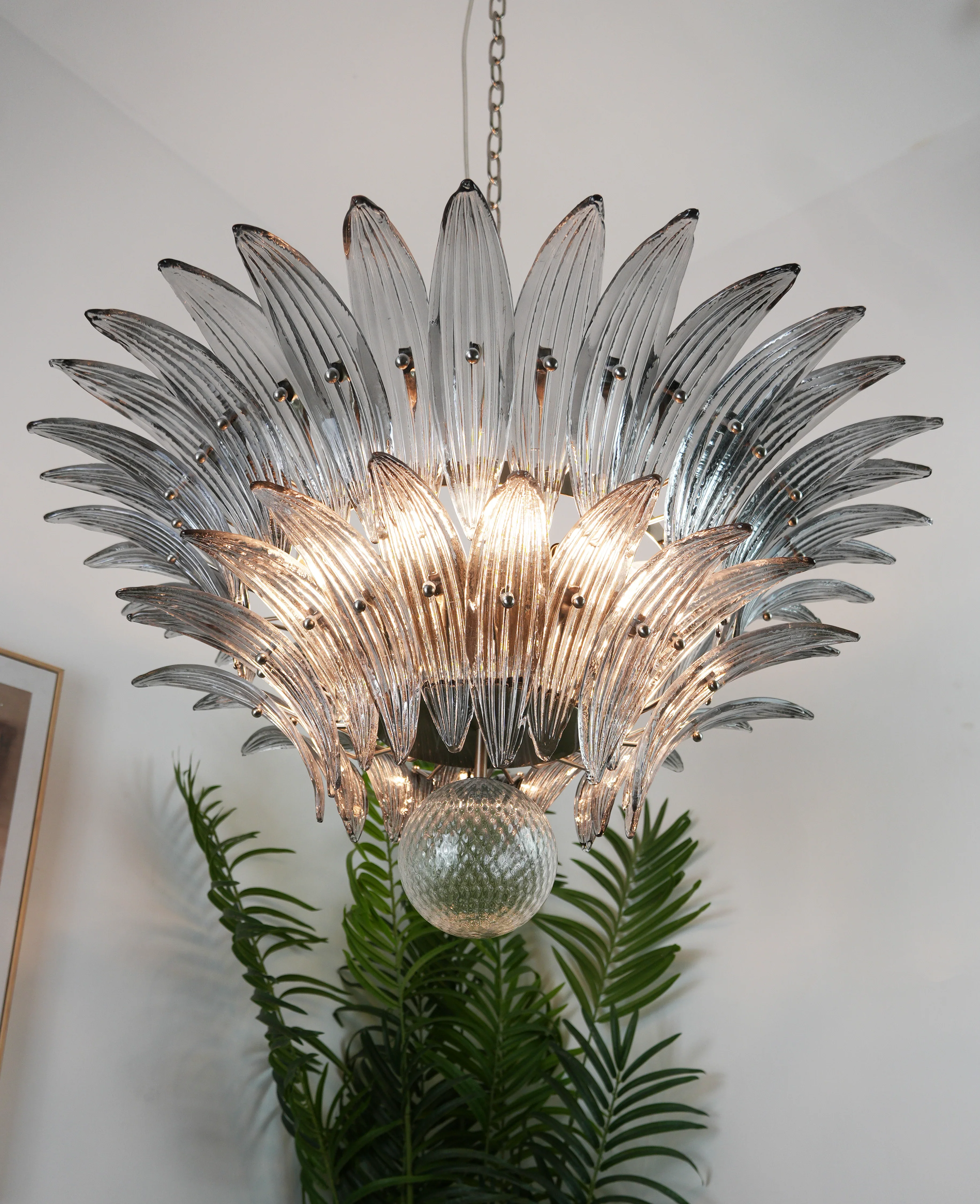 Murano Palmette Smoked Chandelier - Image 8
