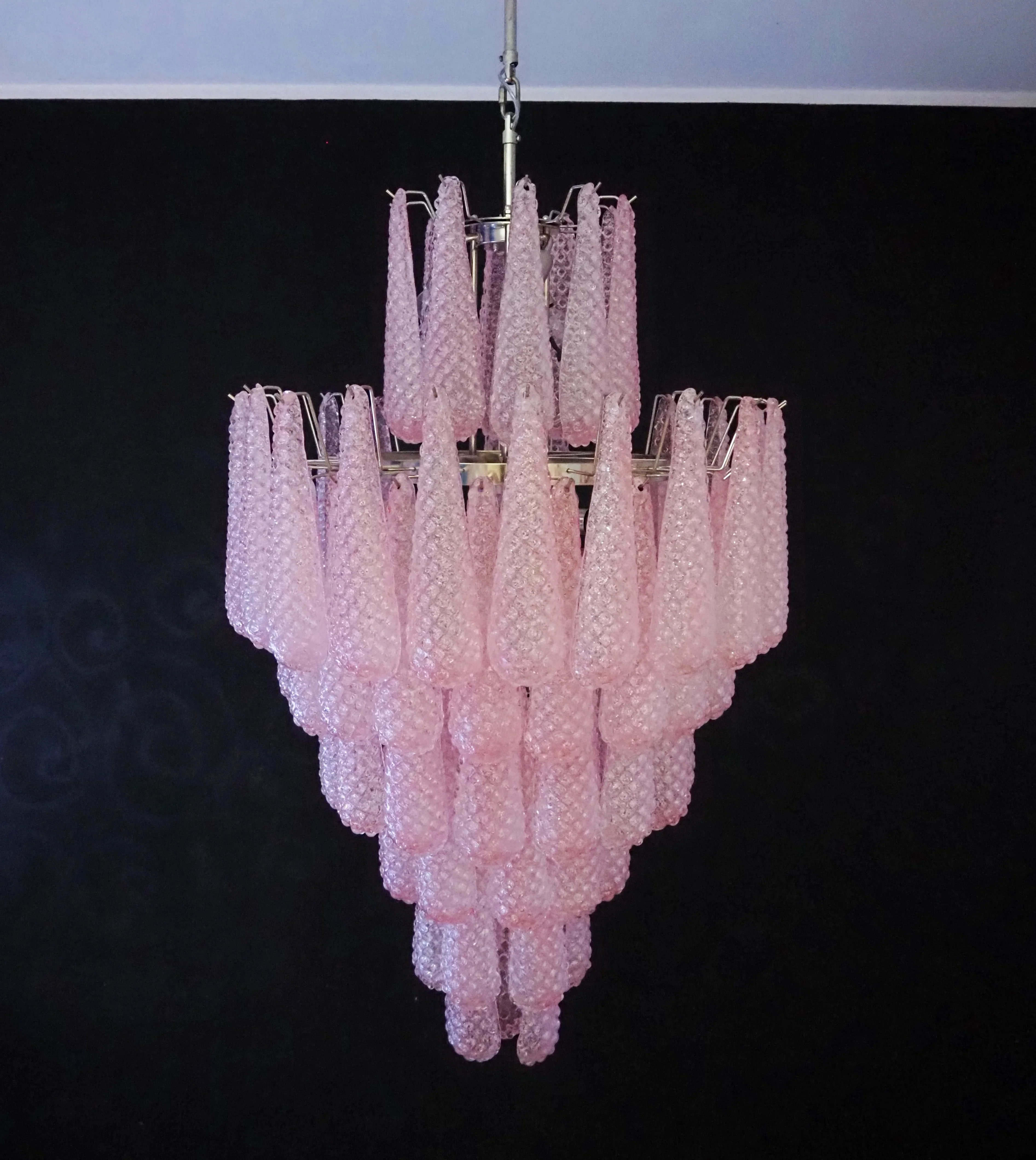 Murano Pink Petals Glass Chandelier - Image 10