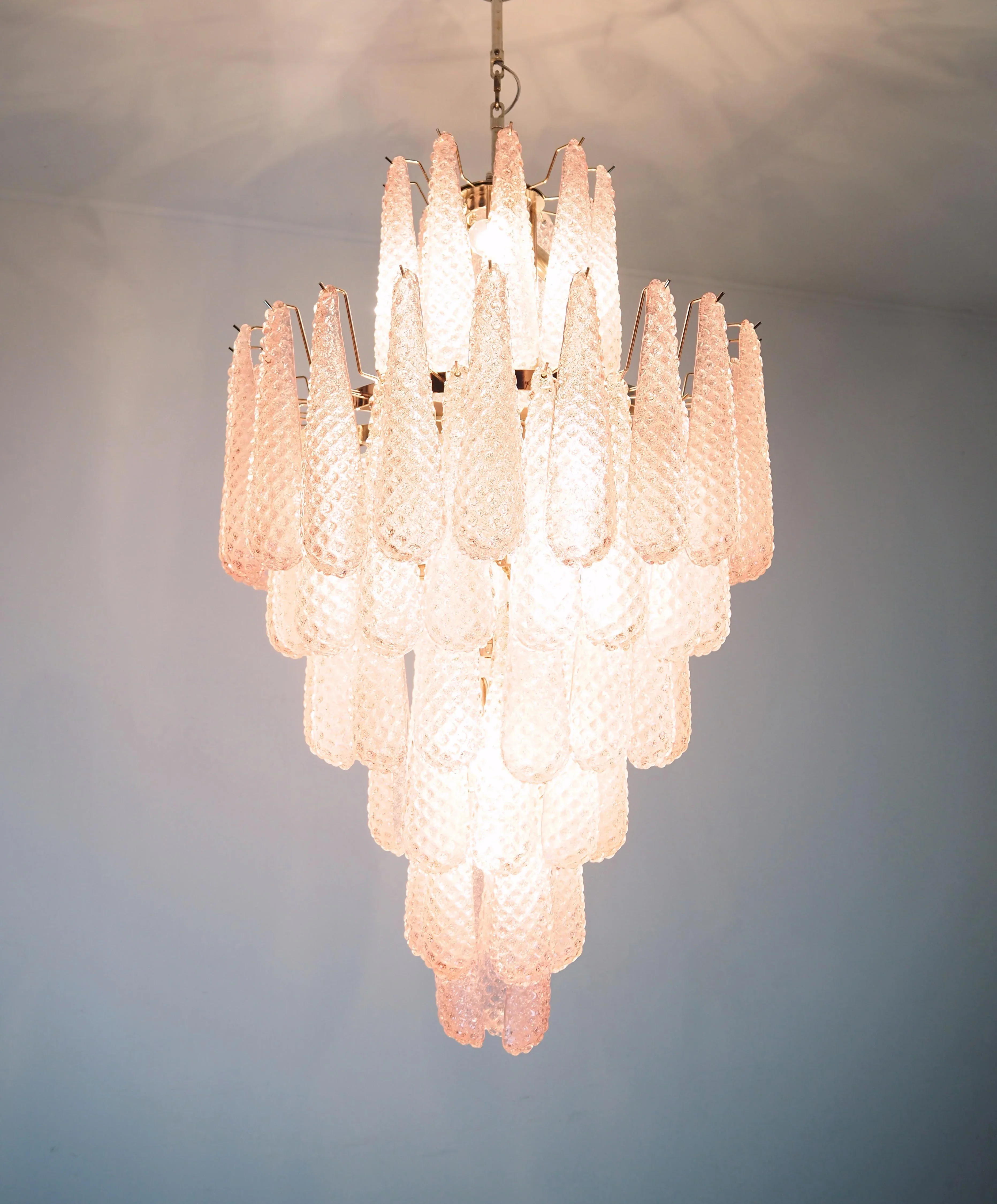 Murano Pink Petals Glass Chandelier - Image 11