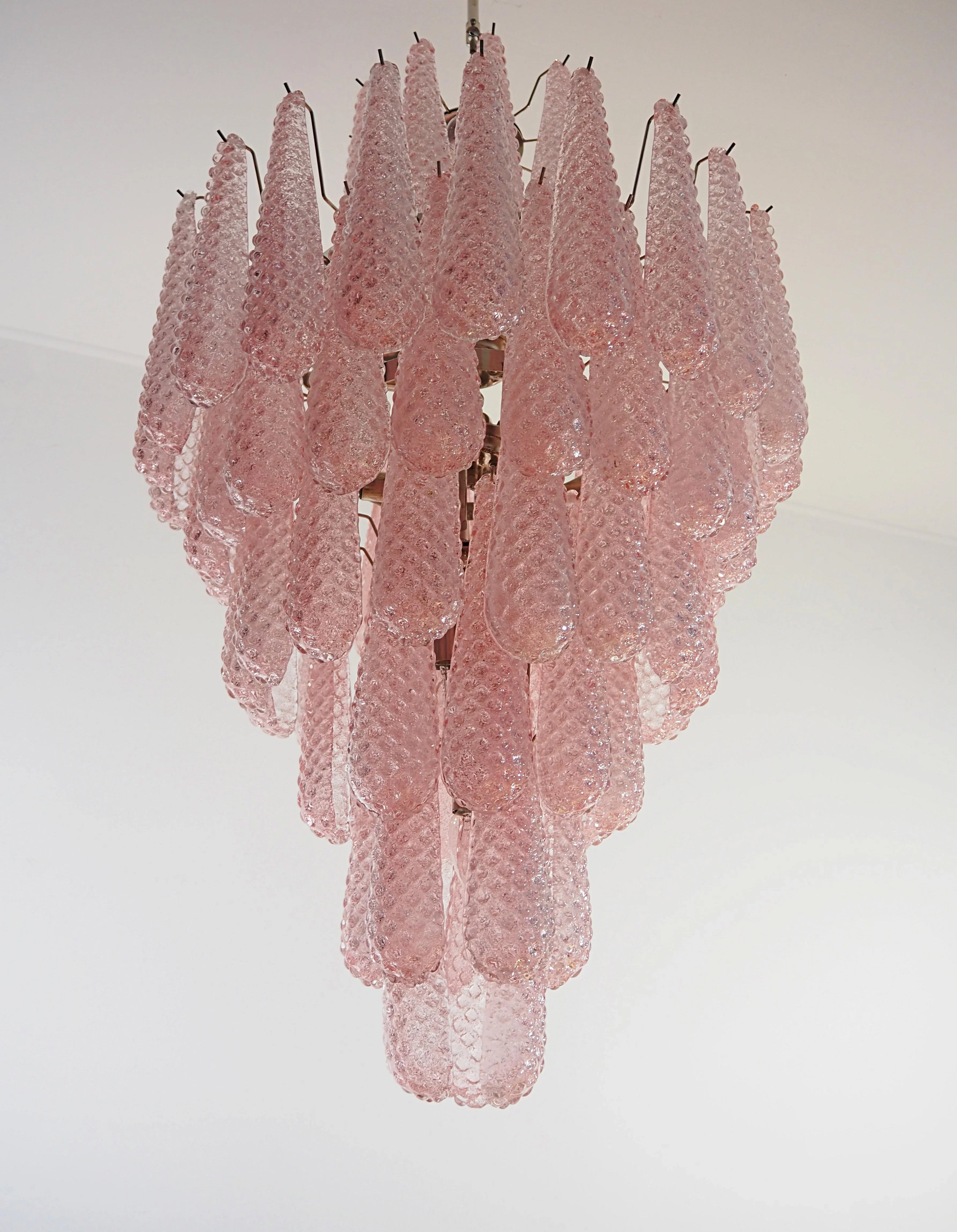 Murano Pink Petals Glass Chandelier - Image 12