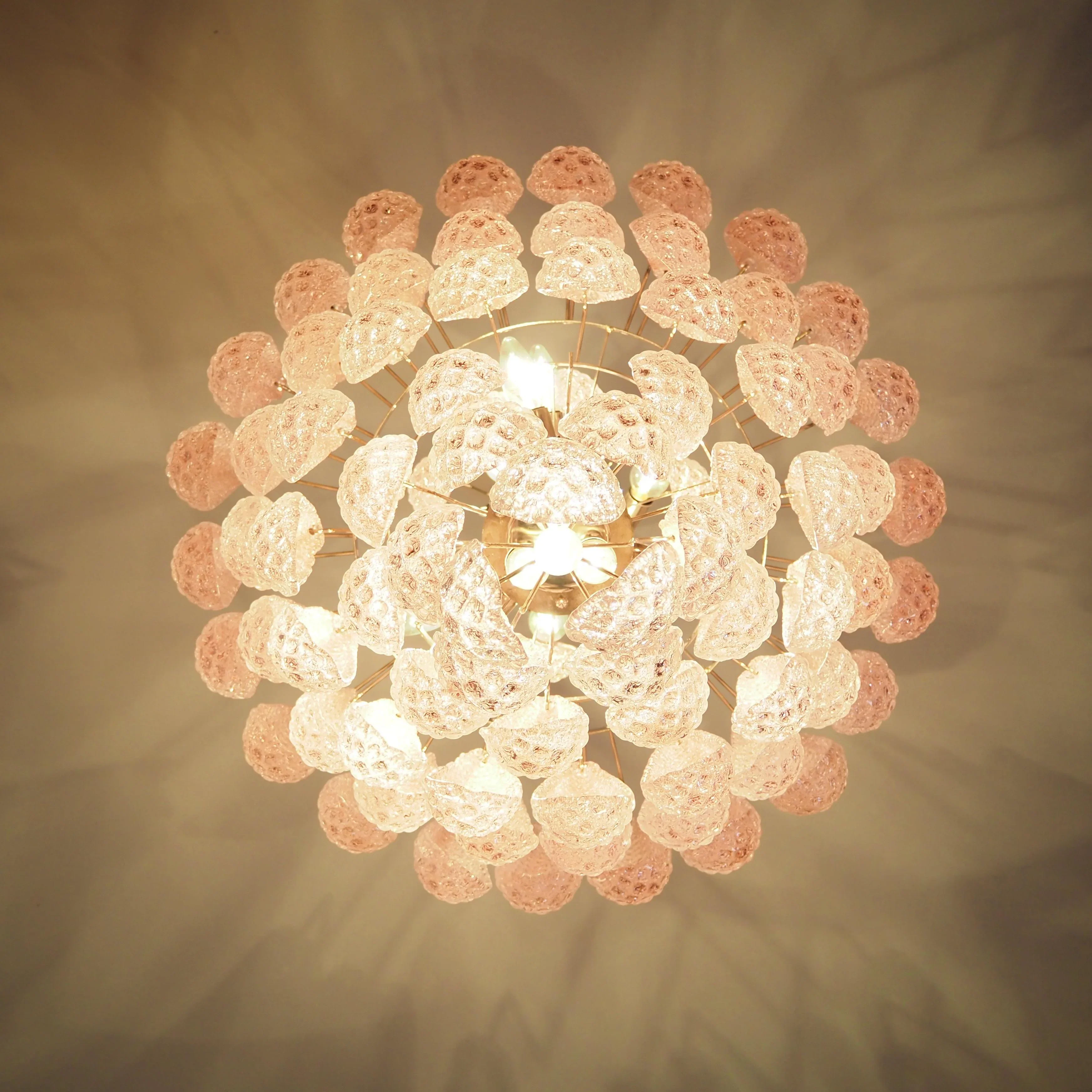Murano Pink Petals Glass Chandelier - Image 13