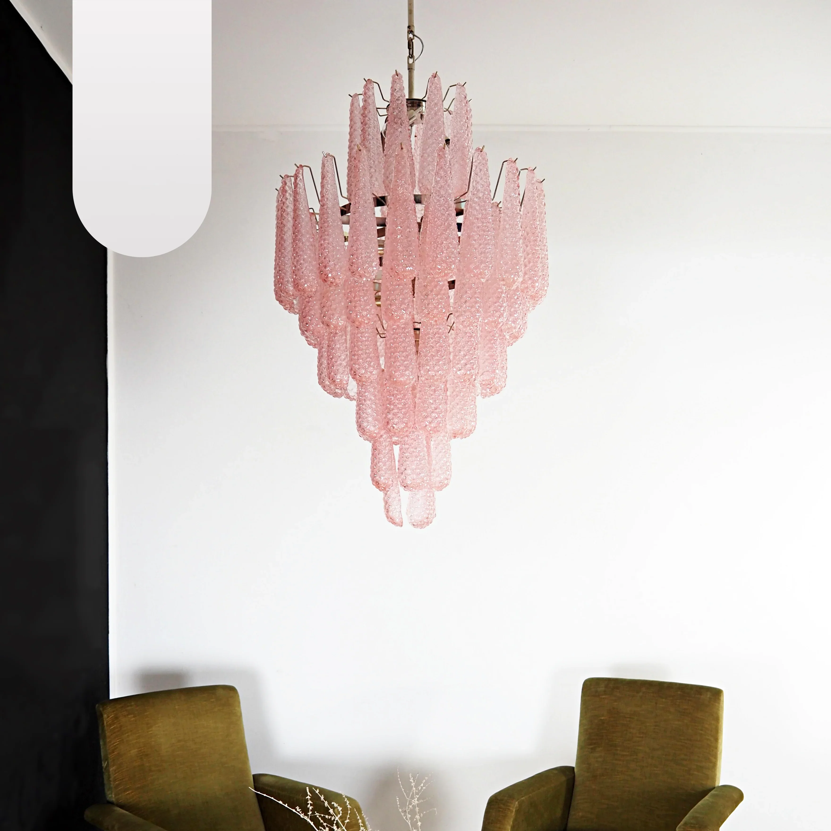 Murano Pink Petals Glass Chandelier - Image 15