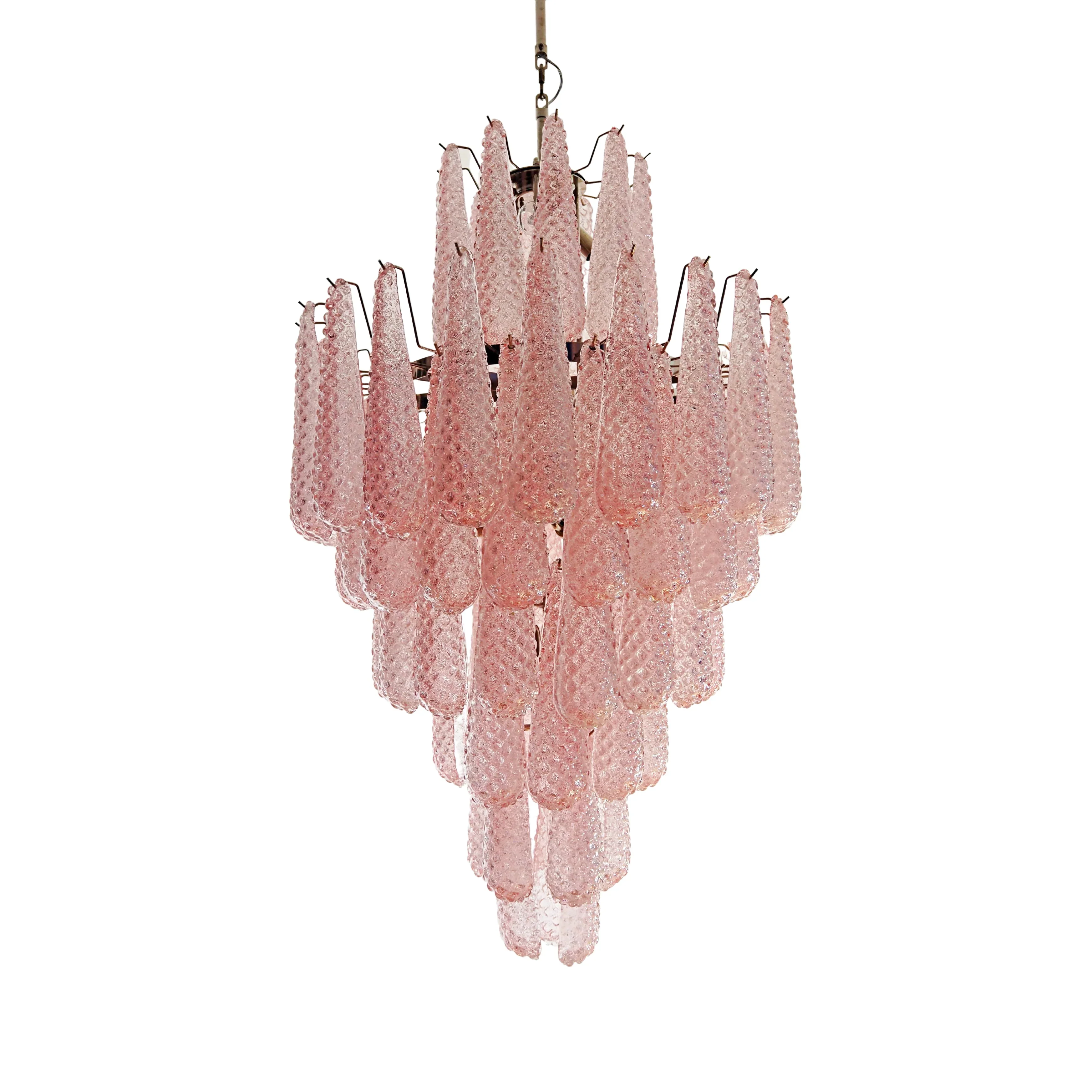 Murano Pink Petals Glass Chandelier - Image 17