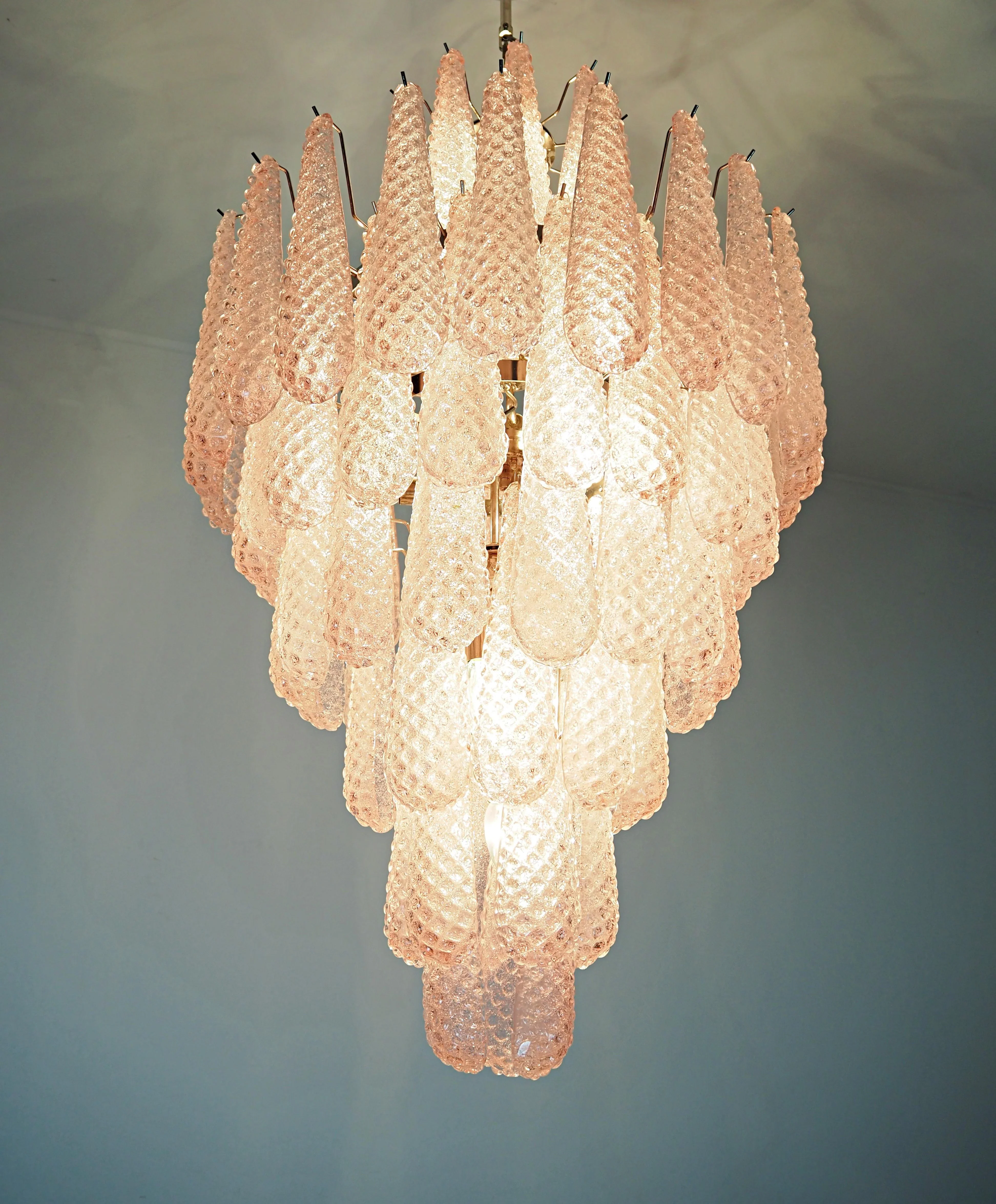 Murano Pink Petals Glass Chandelier - Image 7